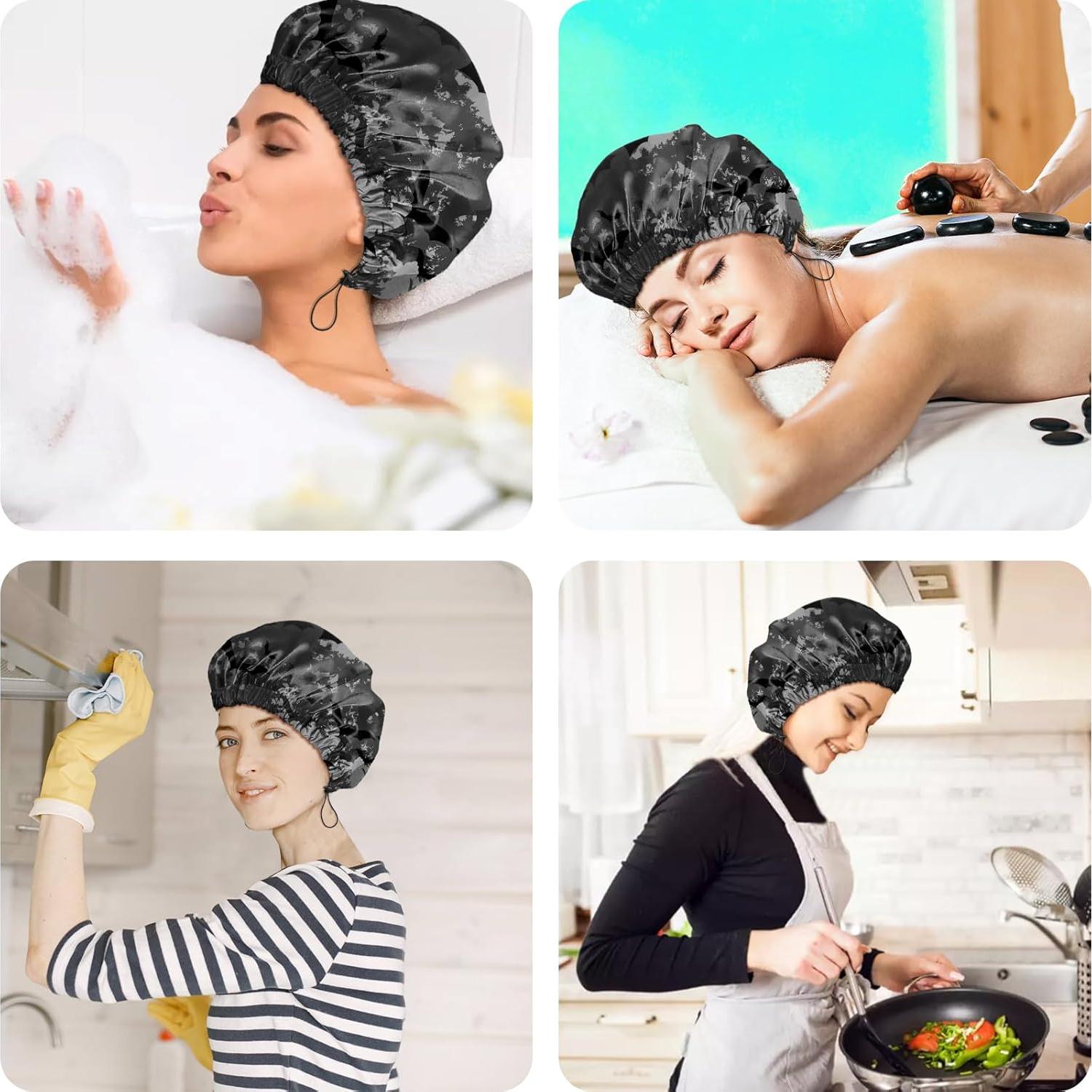 Gorro de Ducha Reutilizable Impermeable Cabreche 2 Pcs Ajustable