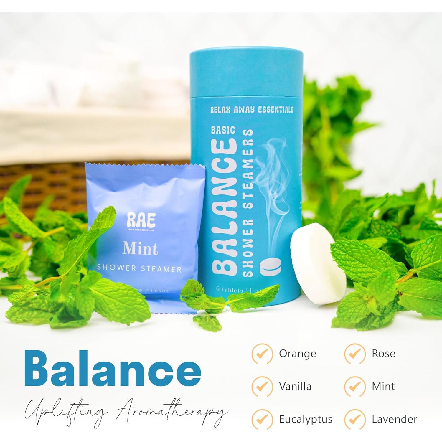 Pastillas de Vapor para Ducha Relájate Away Balance 6 Pack - Aromaterapia