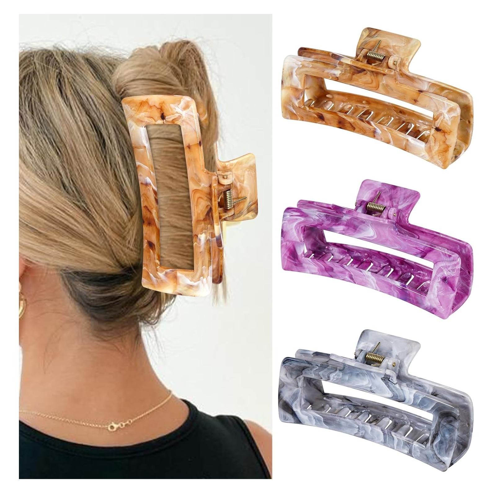 3 Clips de Garra Grande SHINLEA Antideslizantes 13cm