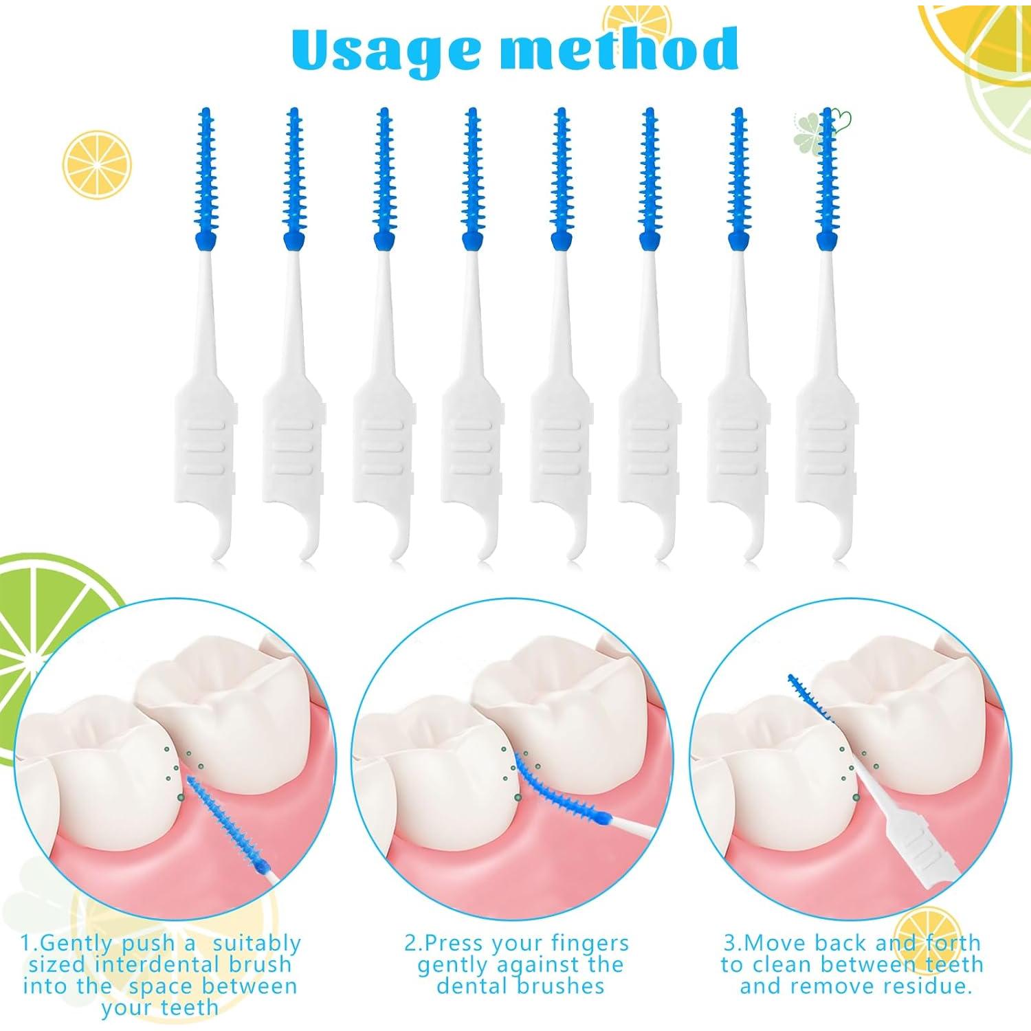 250 Palillos de Hilo Dental Lanjue Azul con Estuche