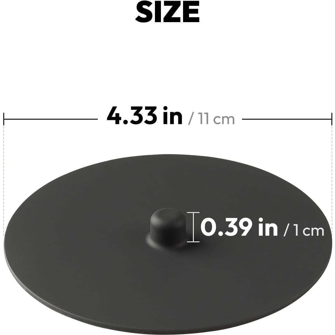 Carrotez 2 Tapas de Silicona Reutilizables para Tazas - Negro