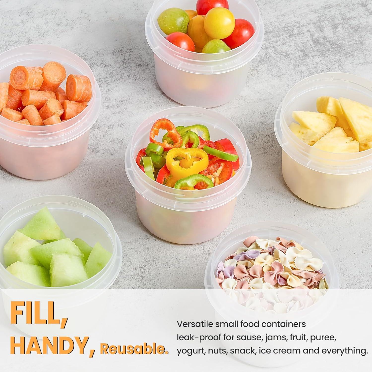 Contenedores de Almacenamiento de Alimentos TUZAZO 12 oz - 6 Piezas