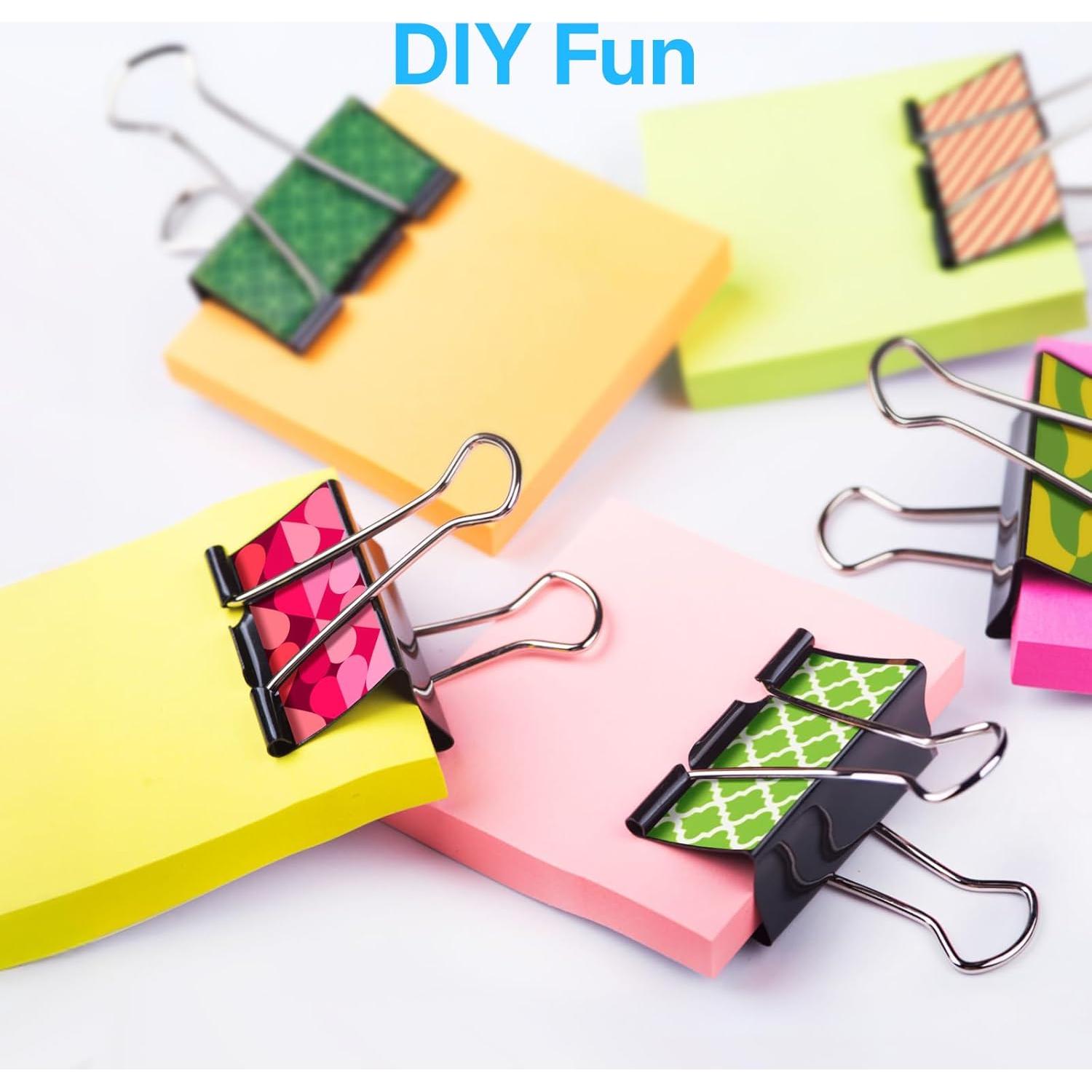 Clips de Carpeta Grandes OWLKELA 50 Pcs Negros 4.06 cm