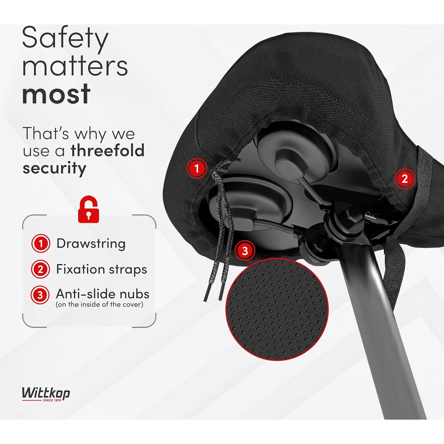 Funda de Asiento de Bicicleta Wittkop Ciudad Espuma de Memoria