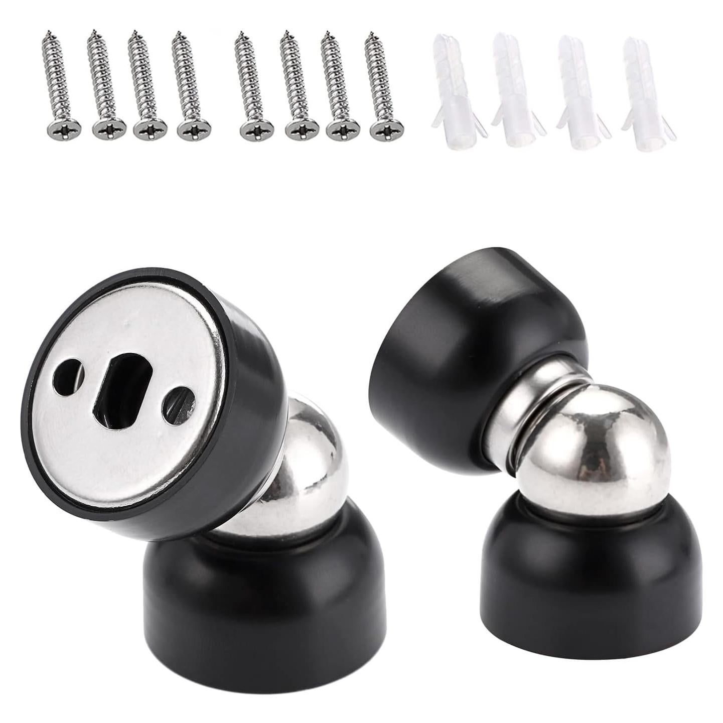 Topes de Puerta Magnéticos Sumnacon 2 Pcs Acero Inoxidable Negro