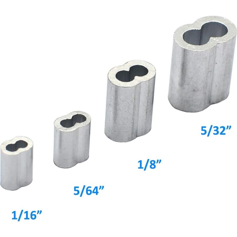 Manguitos de Aluminio Crimps 150pcs DGOL 1/8" (3.5mm)