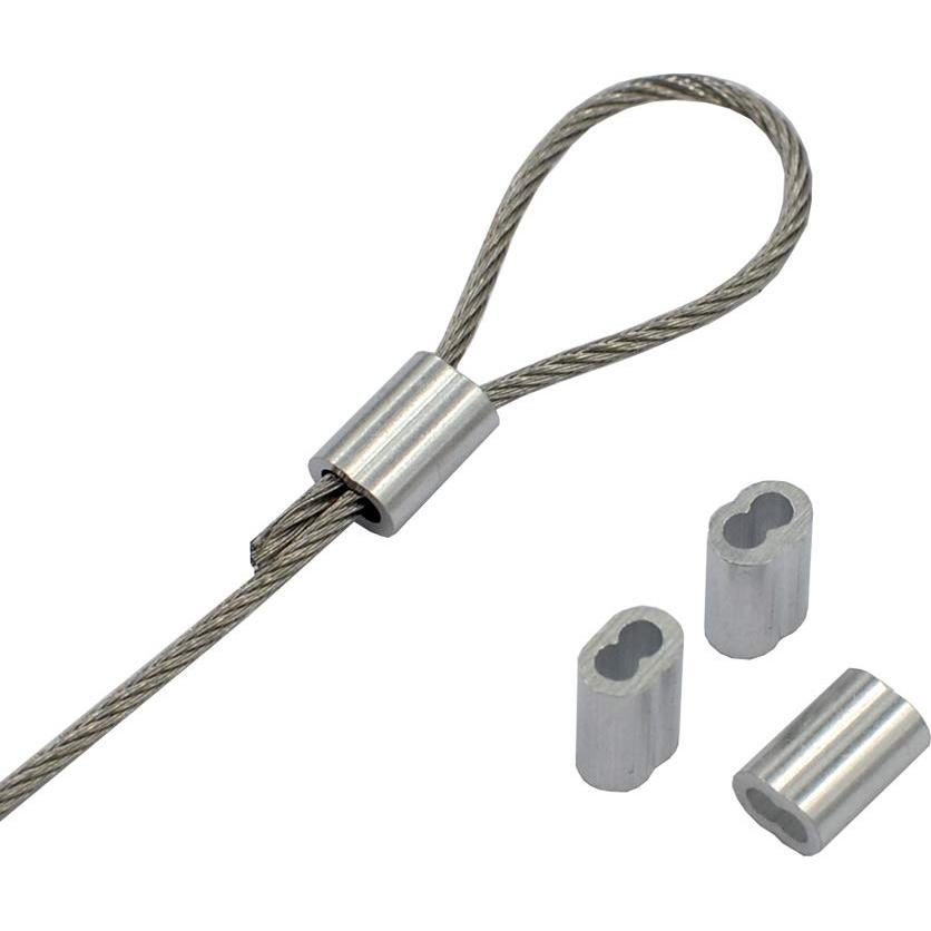 Manguitos de Aluminio Crimps 150pcs DGOL 1/8" (3.5mm)