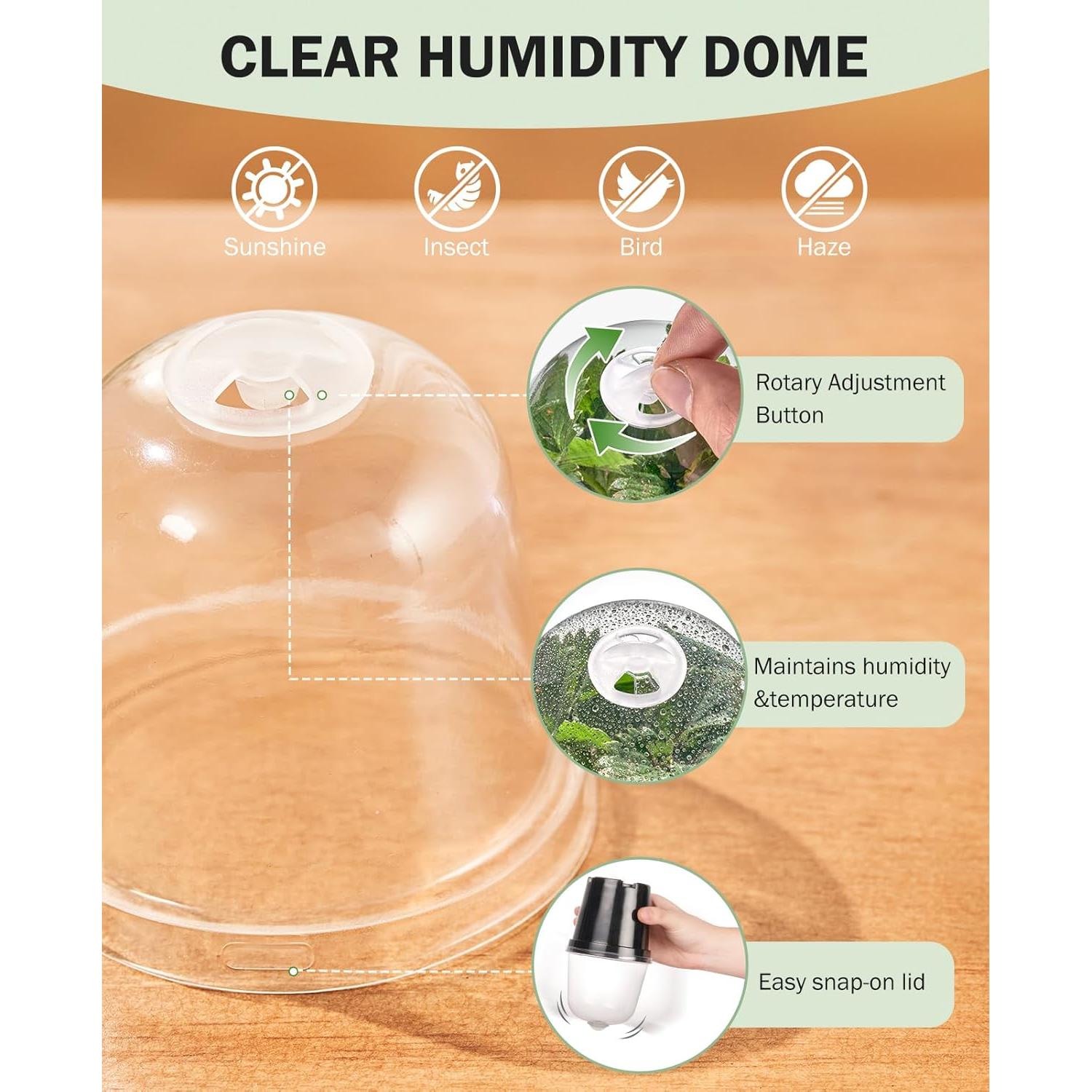 Macetas de Vivero Homenote 3" con Drenaje y Etiquetas - 30 Pzas