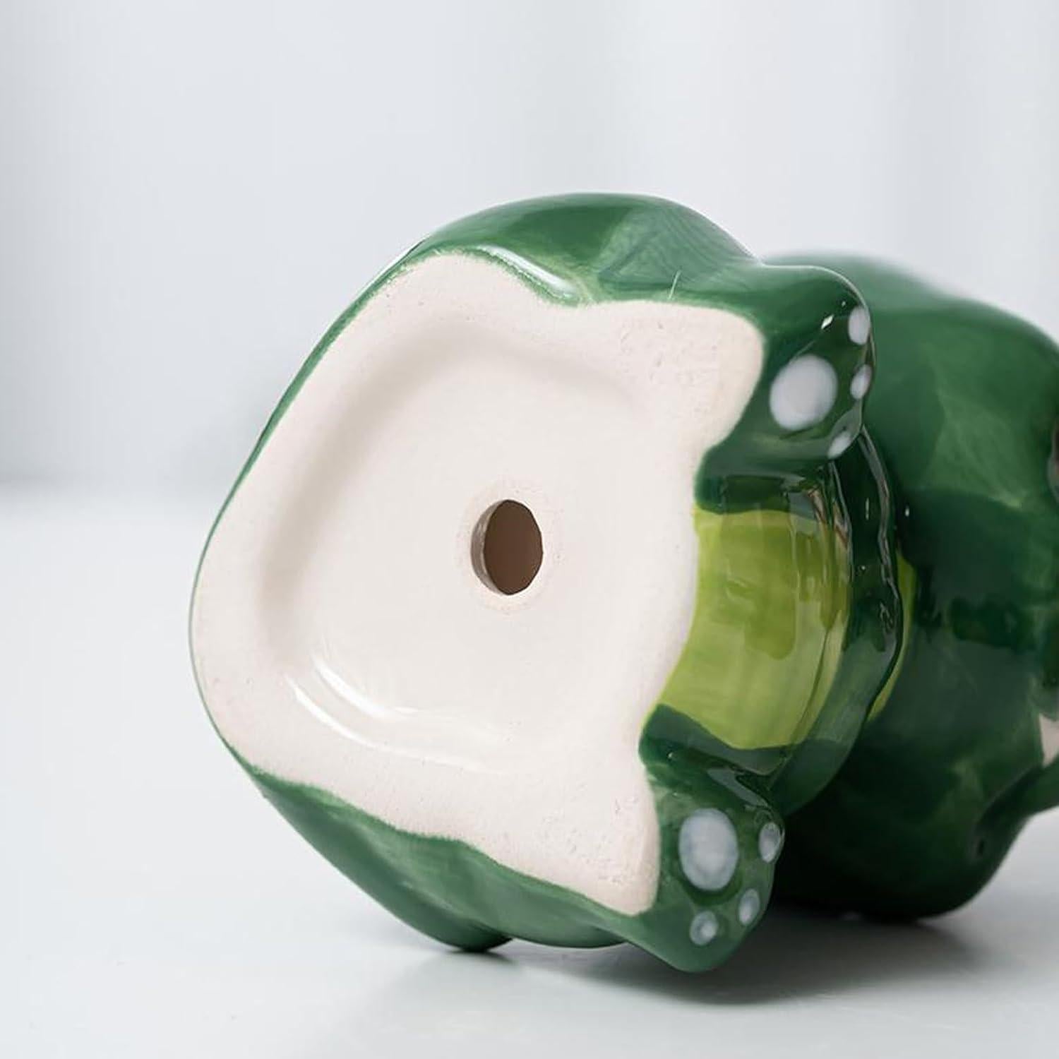 Maceta de Cerámica DIYOMR Elefante Bebé para Suculentas