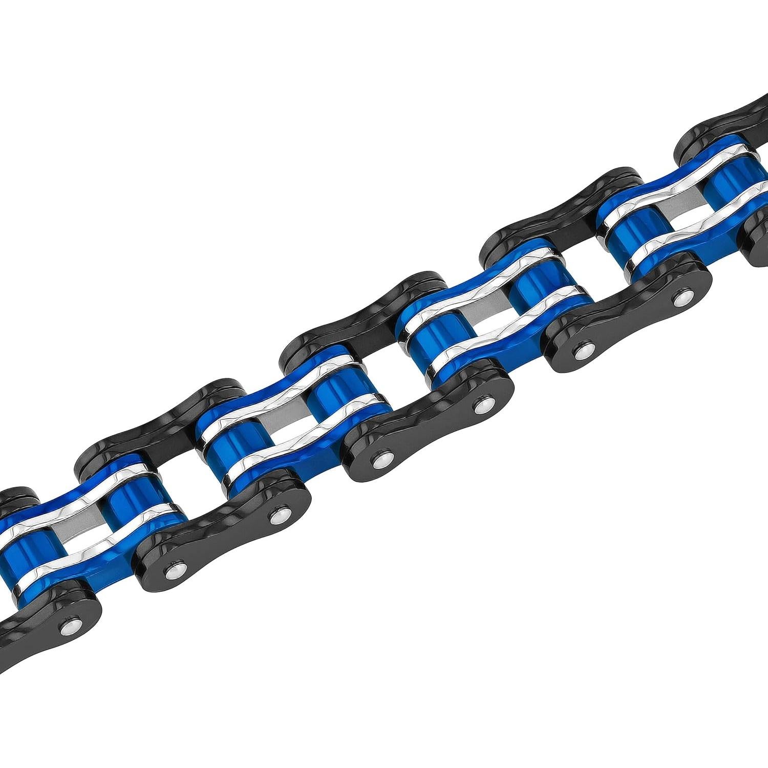 Pulsera de cadena de bicicleta Steel Nation tricolor 21,59 cm