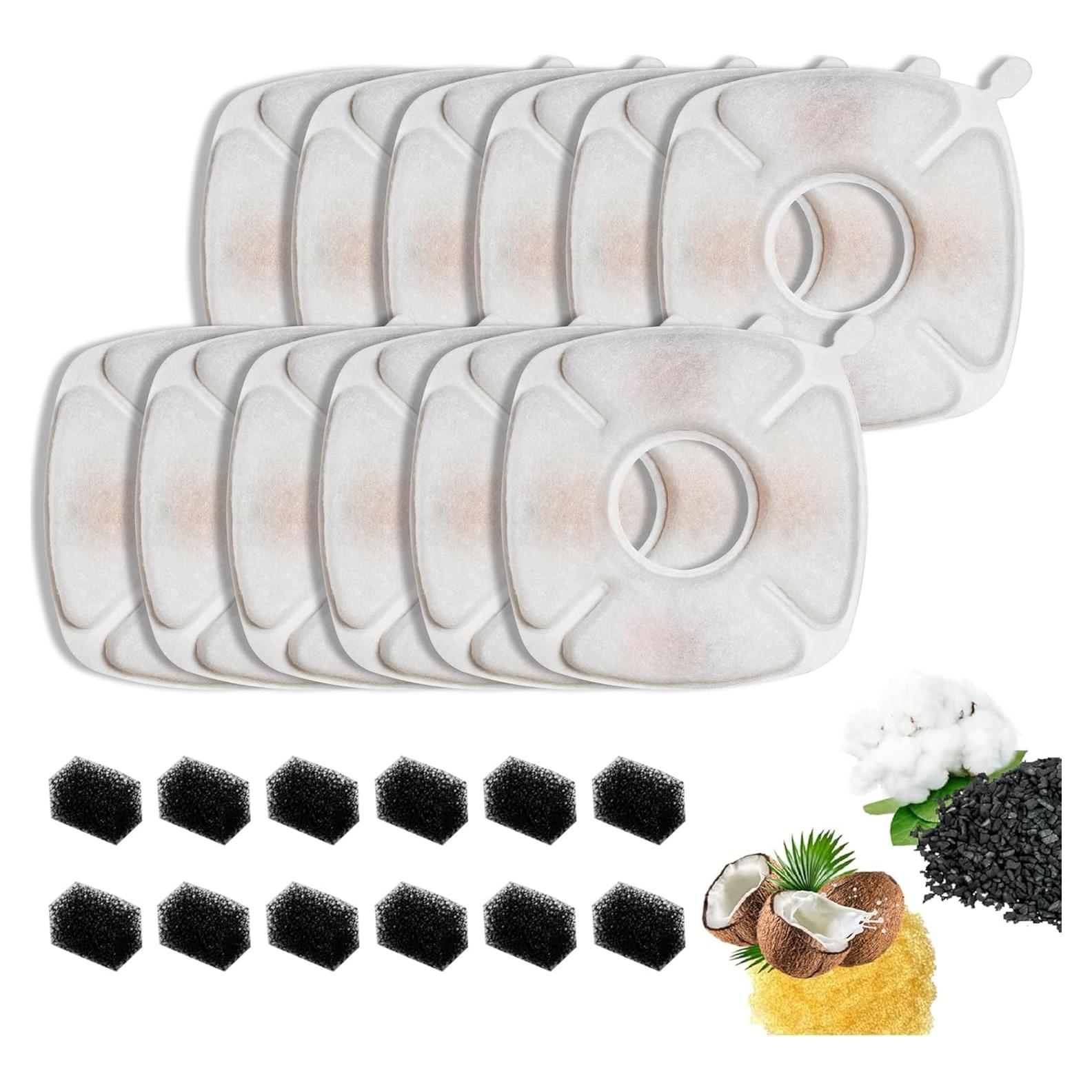 Filtros de Reemplazo TOGGATH para Fuente de Agua Mascotas Pack 8