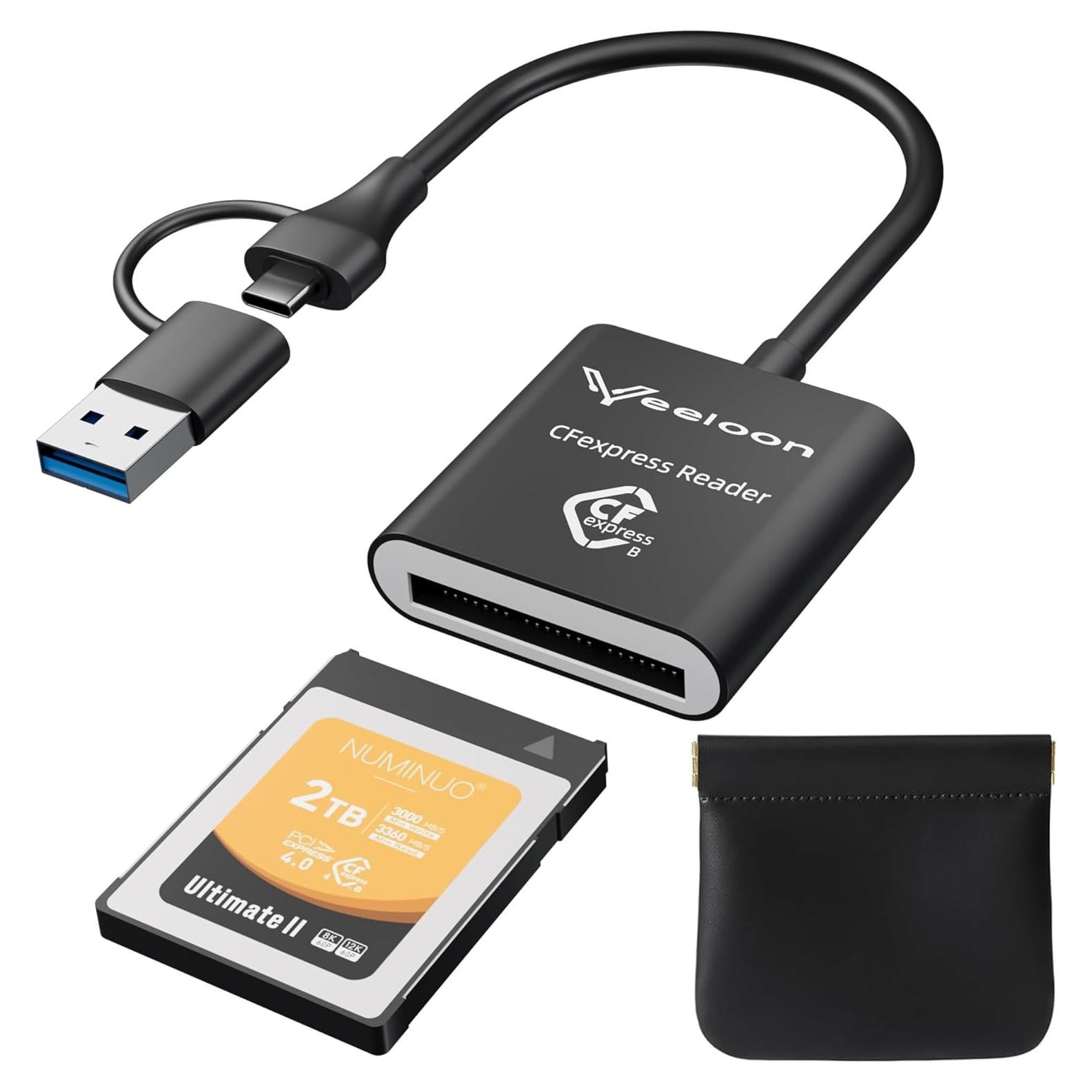 Lector de Tarjetas CFexpress Tipo B Veeloon USB 3.2 10Gbps