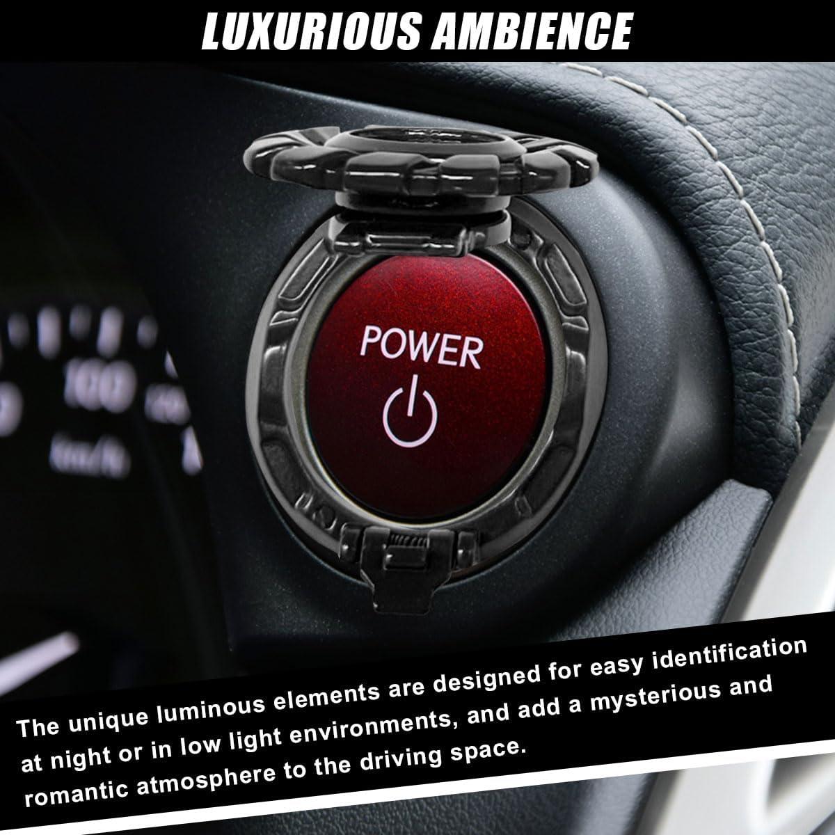 Cubierta de Botón de Inicio DUSCOKE - Aleación de Zinc Negro Mate