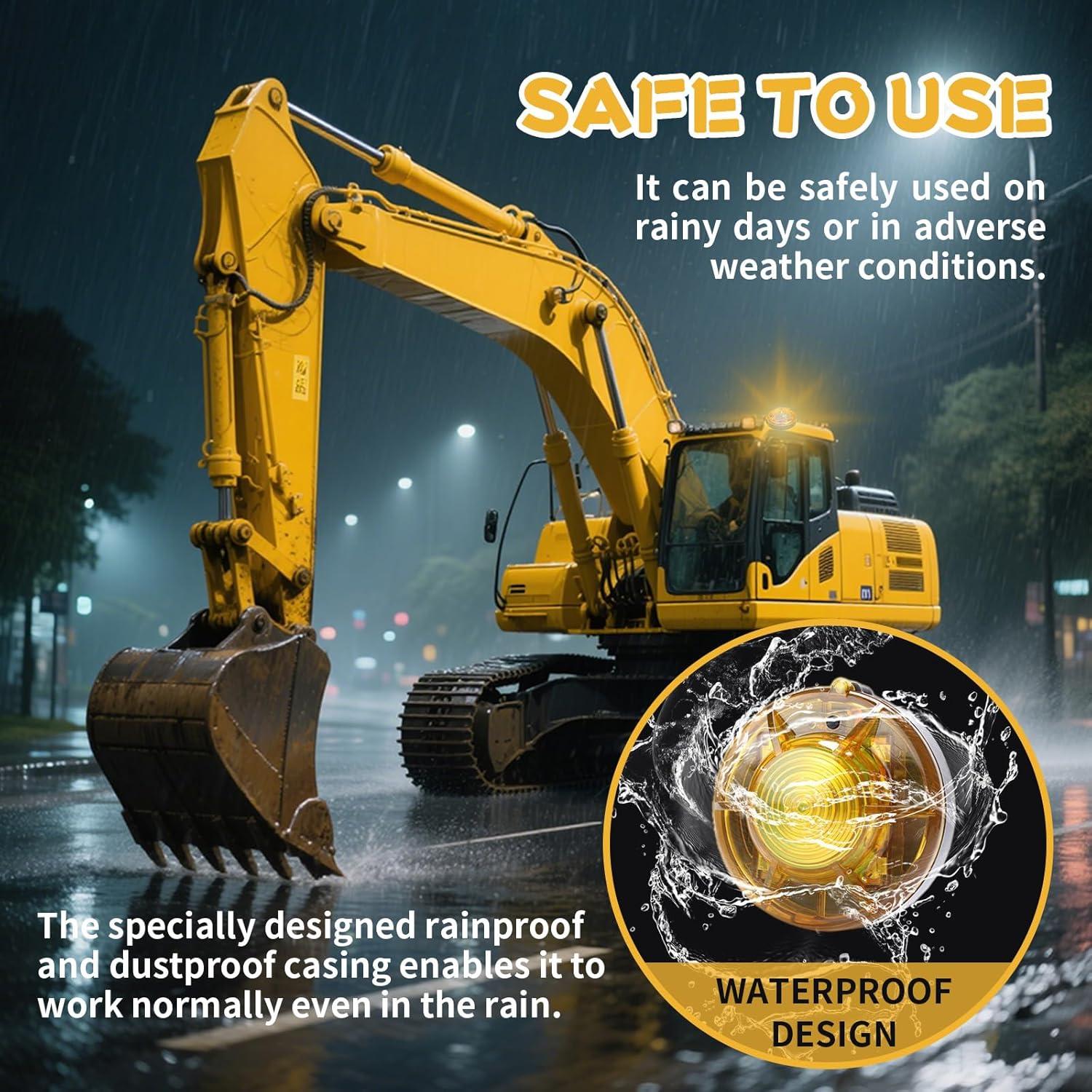 Luz de Advertencia LED Tumecos con Base Magnética - Rojo