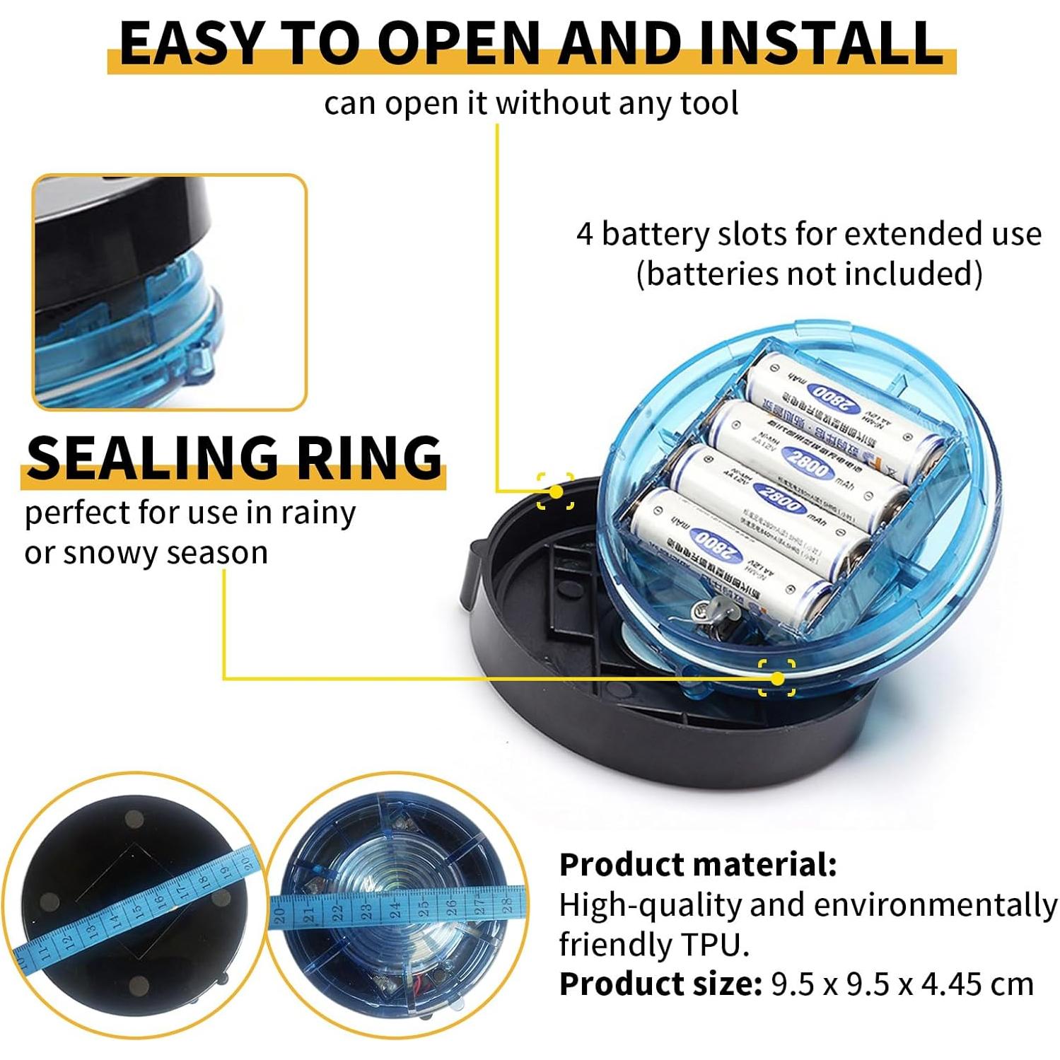 Luz de Advertencia LED Tumecos con Base Magnética - Rojo