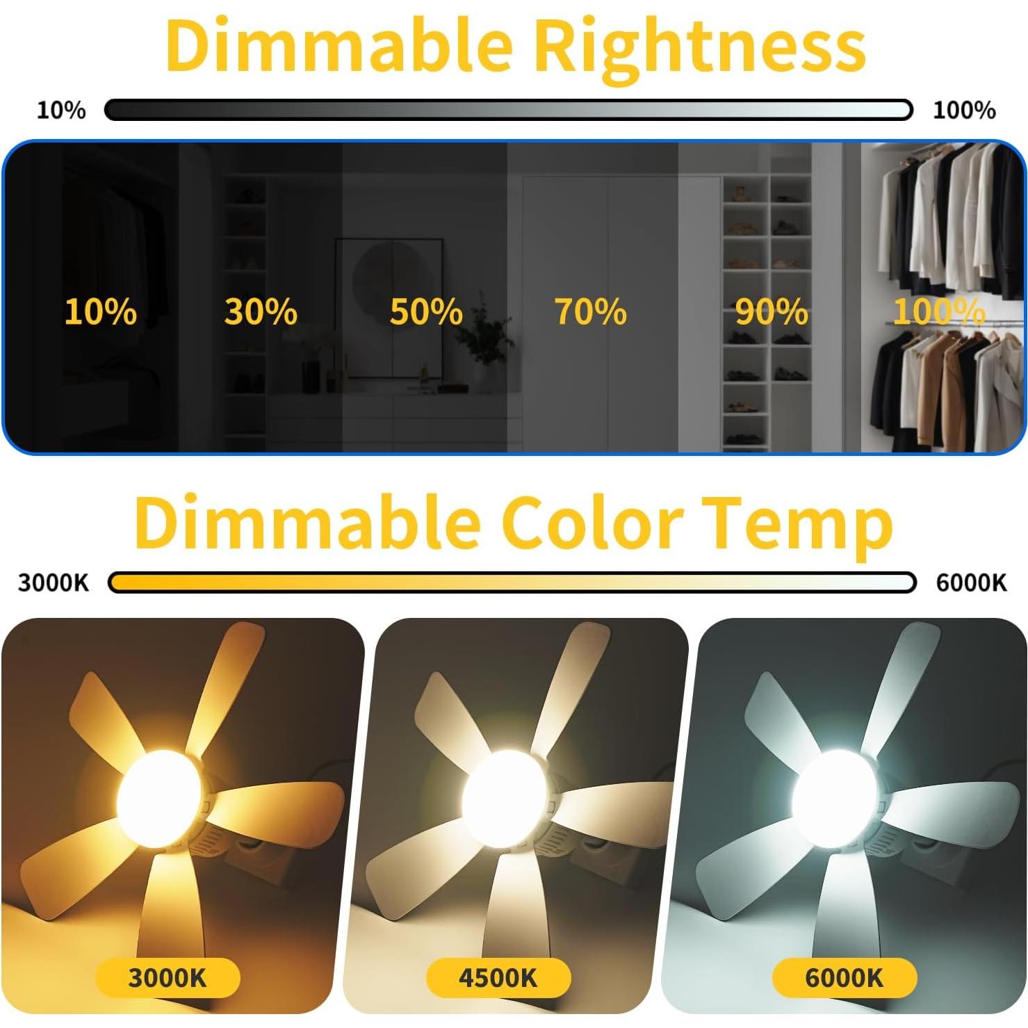 Ventilador de Techo con Luz FanLito 30W Control Remoto Silencioso