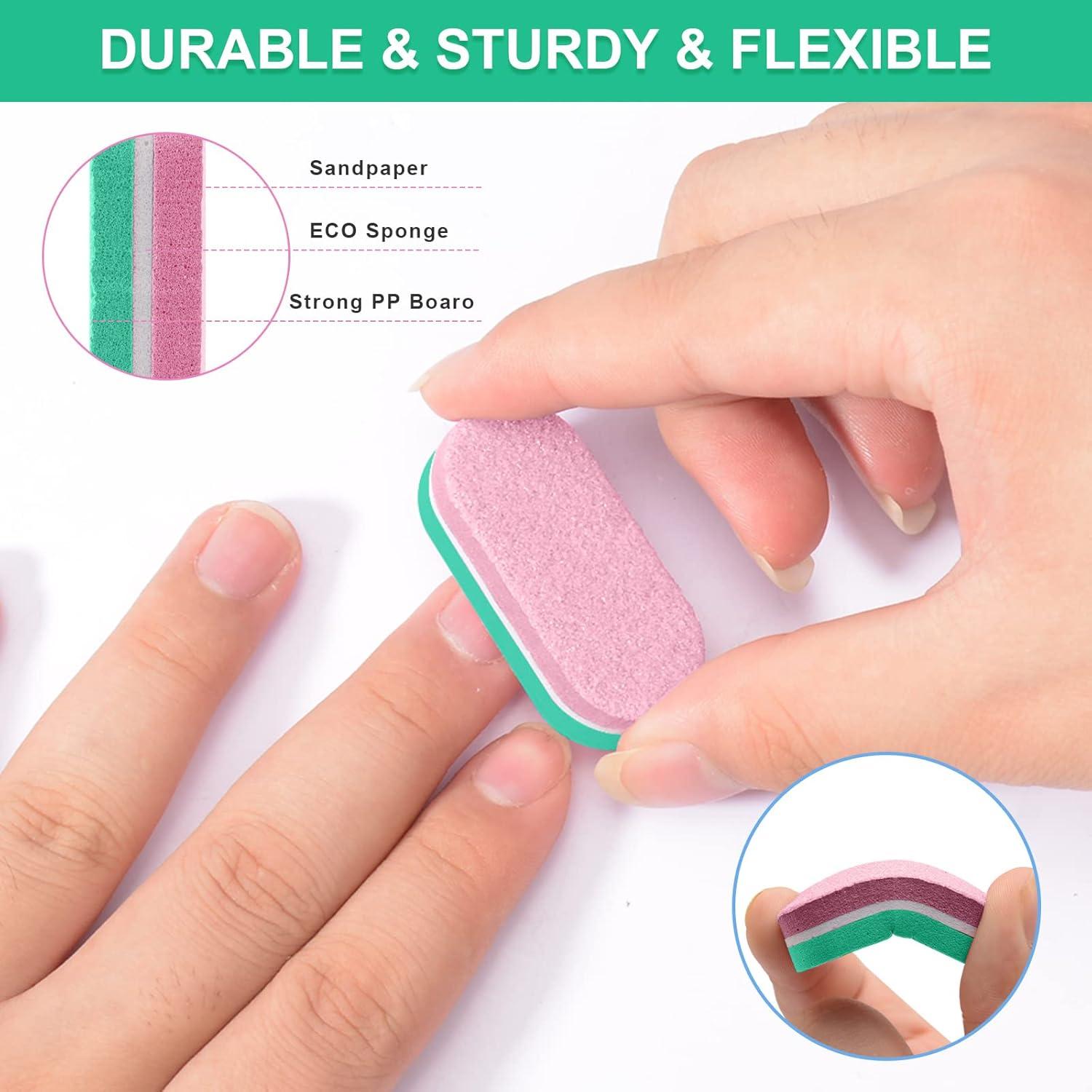 Mini Bloques de Lima de Uñas Diesisa 100/180 Grano - 40 Piezas