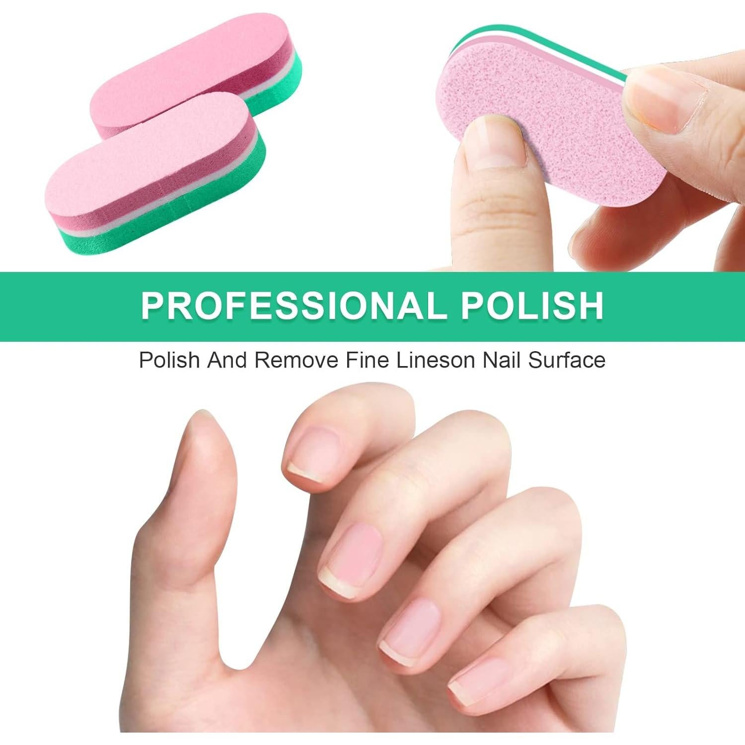 Mini Bloques de Lima de Uñas Diesisa 100/180 Grano - 40 Piezas