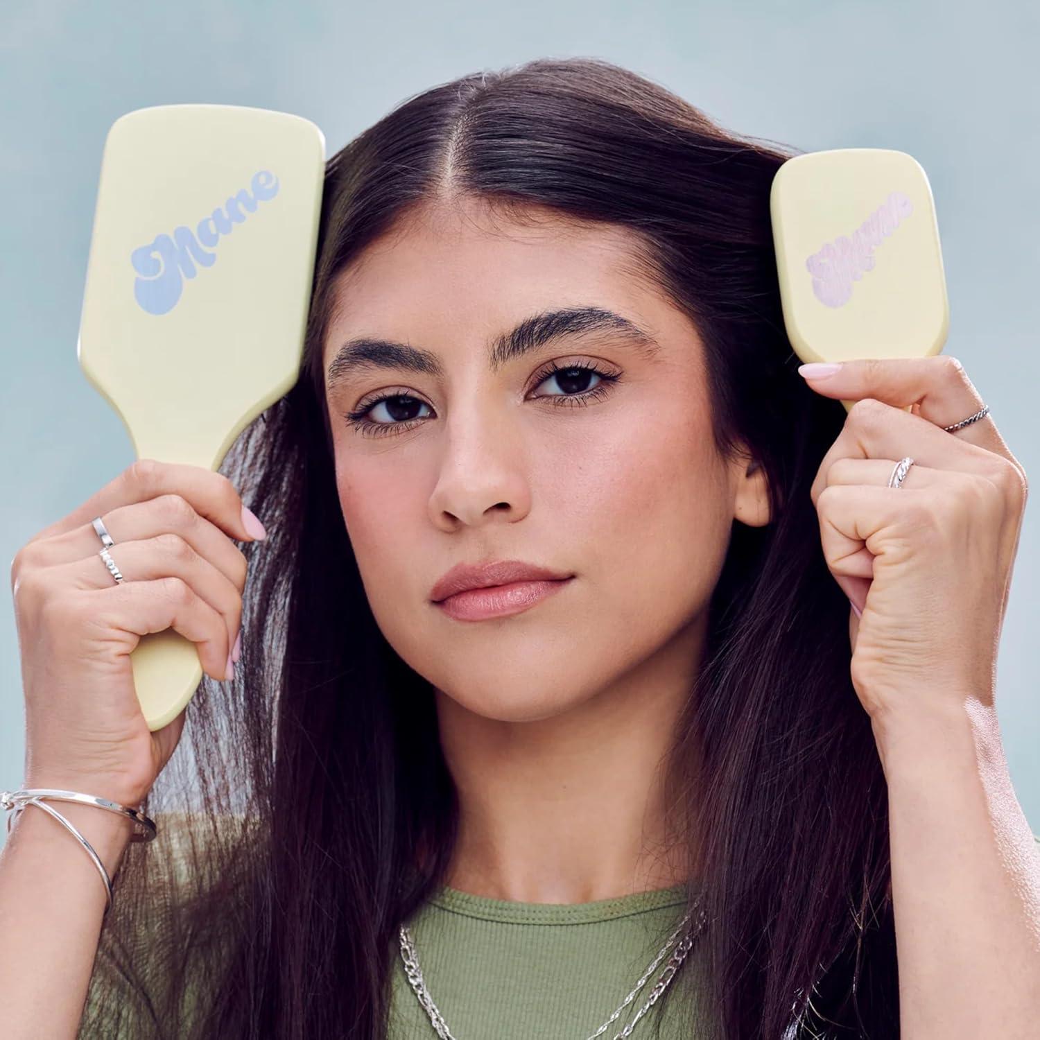 Cepillo Desenredante Mini Mane - Antiestático, Cerdas de Metal, 18.1 cm