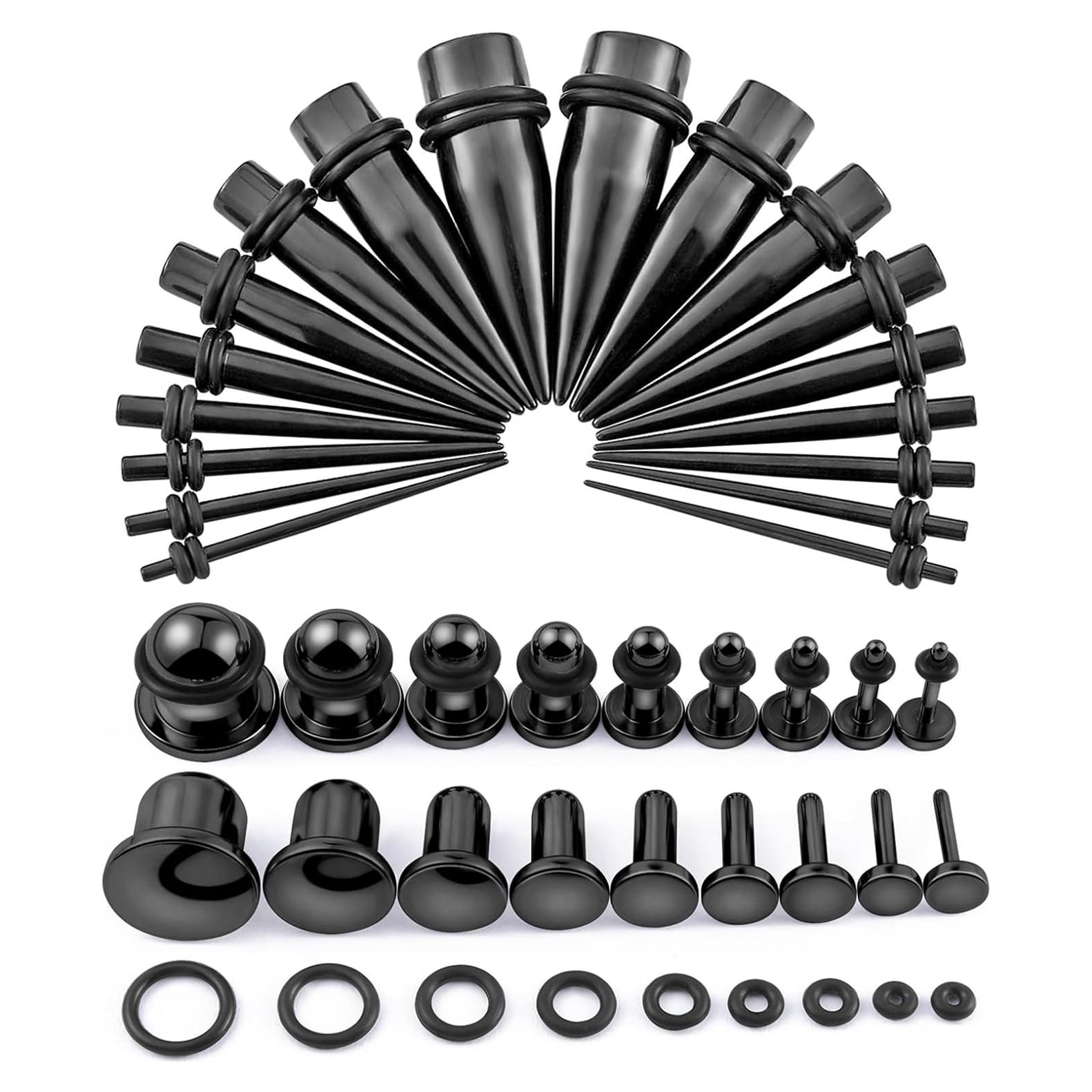 Kit de Estiramiento de Orejas Longbeauty 36pcs Acero Inoxidable