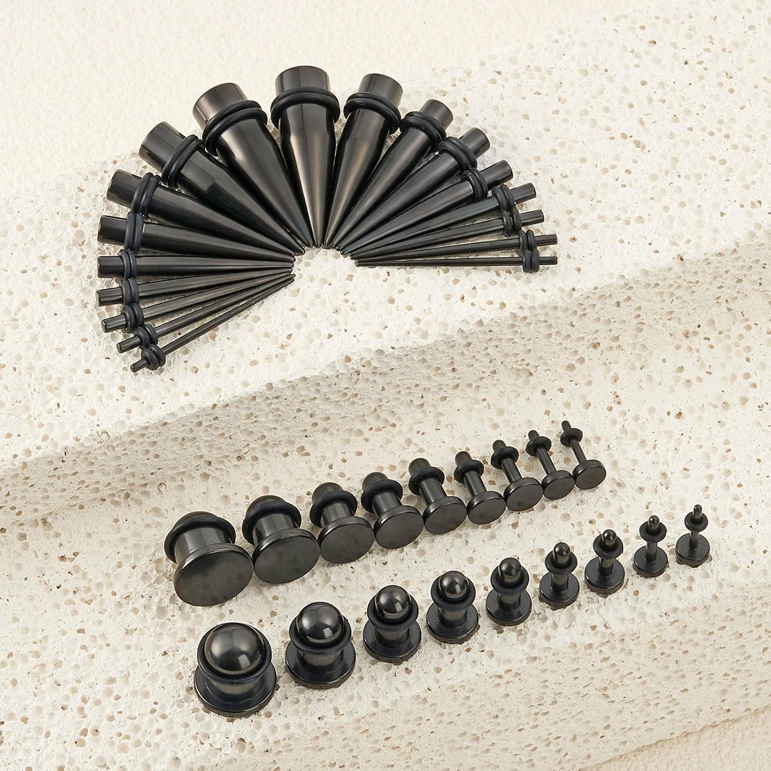 Kit de Estiramiento de Orejas Longbeauty 36pcs Acero Inoxidable