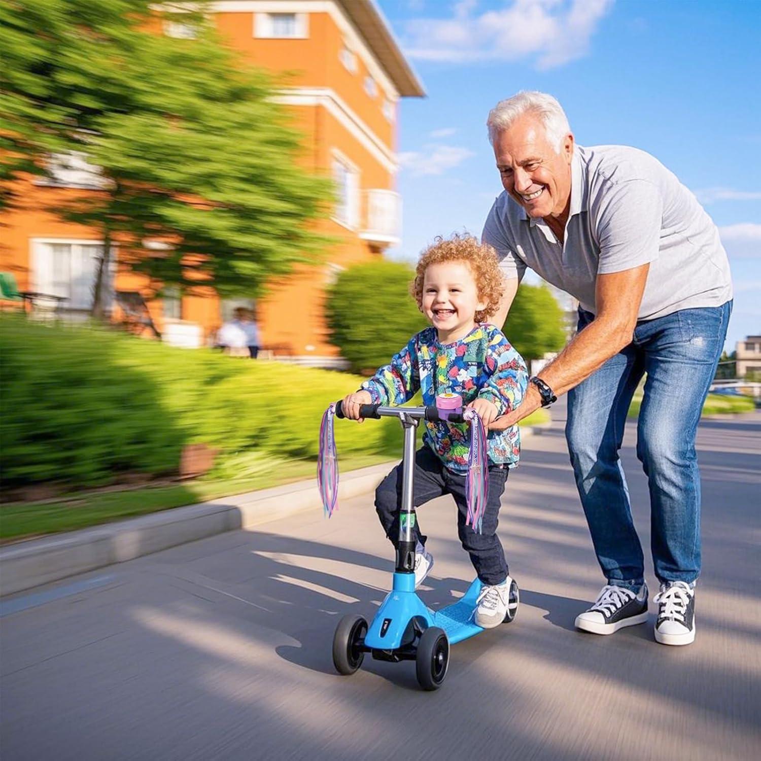 Campana de Bicicleta Fntjlro con Streamers Rosa para Niñas