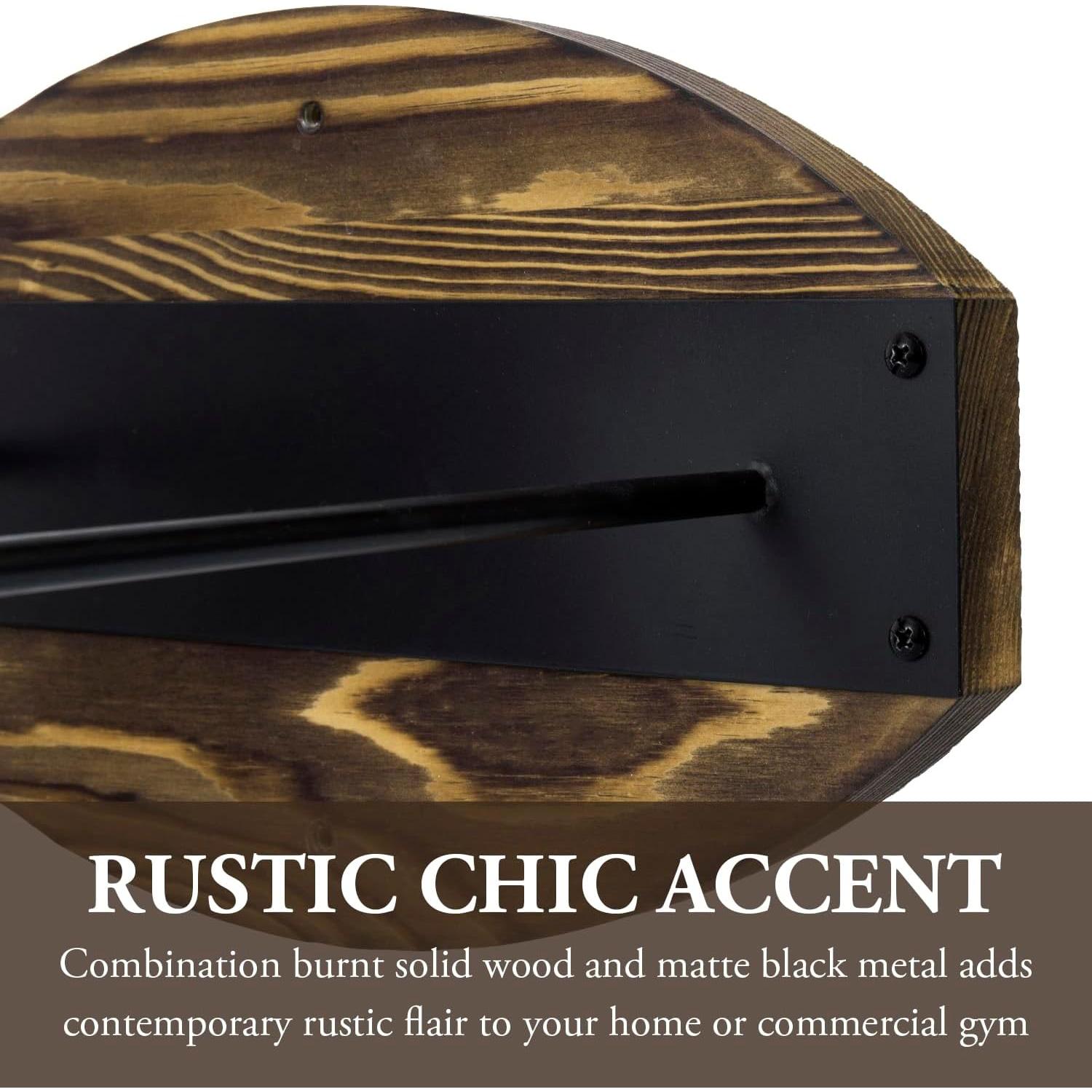 Juego de 2 Soportes de Pared MyGift para Pelotas de Ejercicio