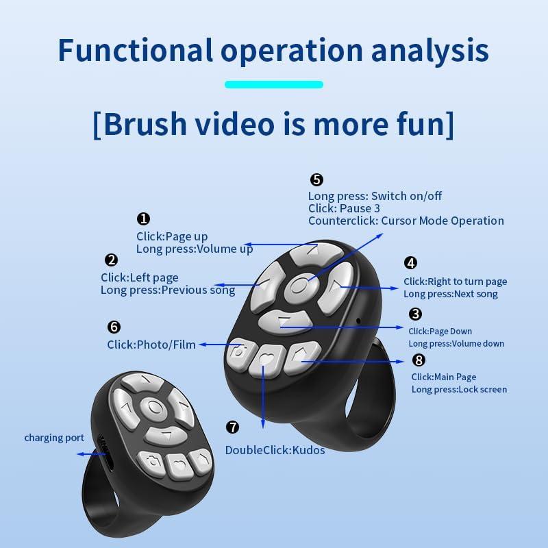 Control Remoto Inalámbrico Bluetooth NOVZIX S29 para TikTok