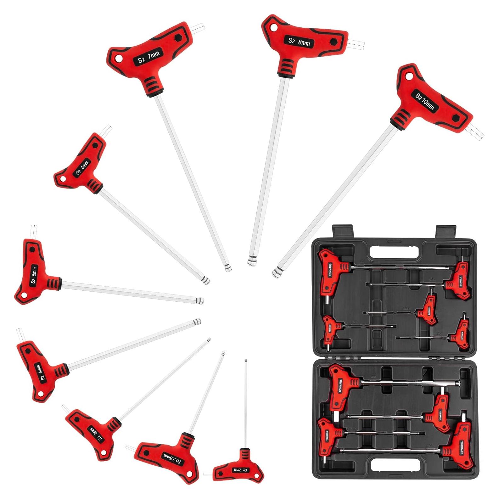 Juego de Llaves Allen T TOMMARS 9 Piezas 2-10 mm Acero S2