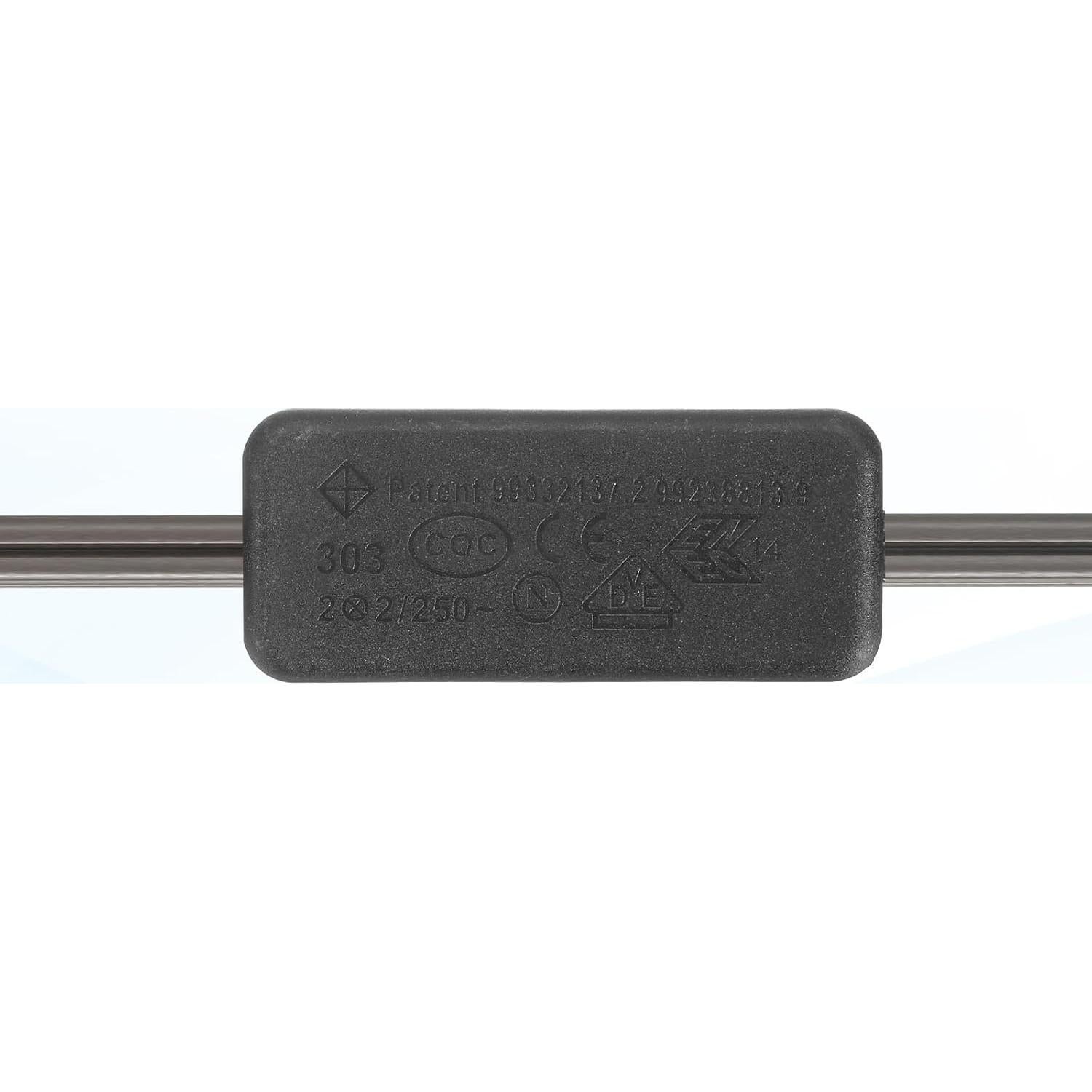 Cable de Luz uxcell con Interruptor 3.66m 18 AWG Negro