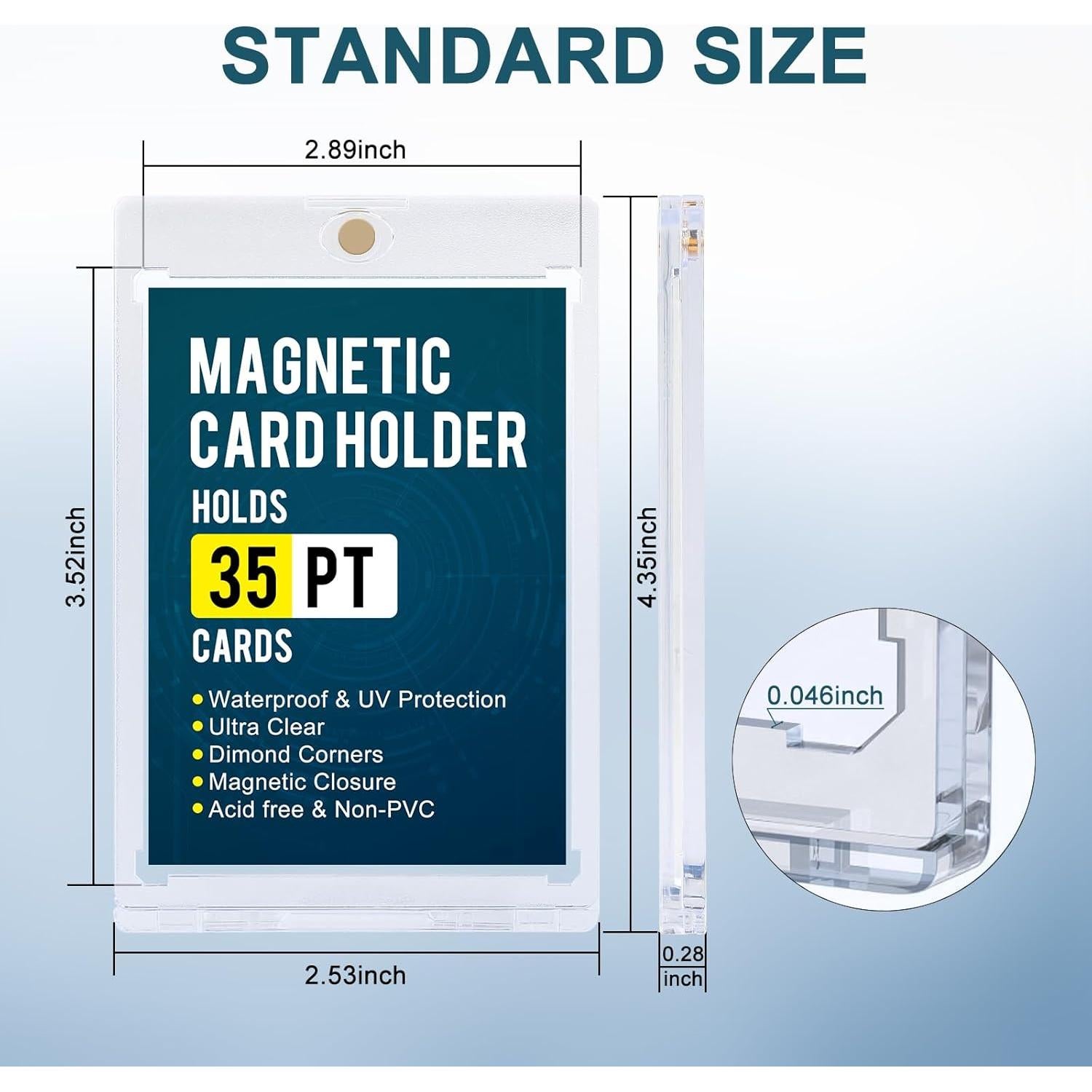 Soporte Magnético para Tarjetas GEAoffice 25pcs 35pt UV