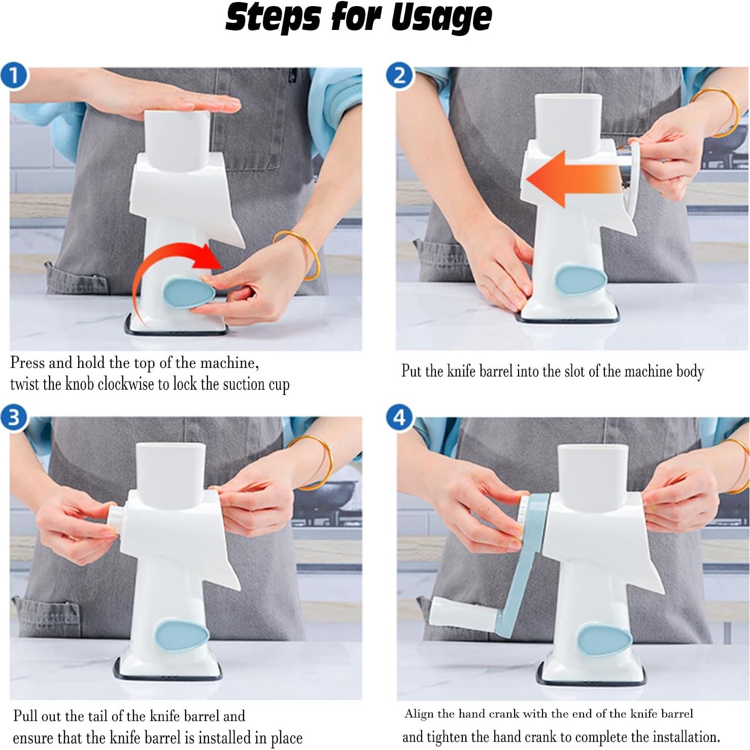 Rallador de Queso Manual Eleko Meyar PSQ - Multifuncional 0.68 kg