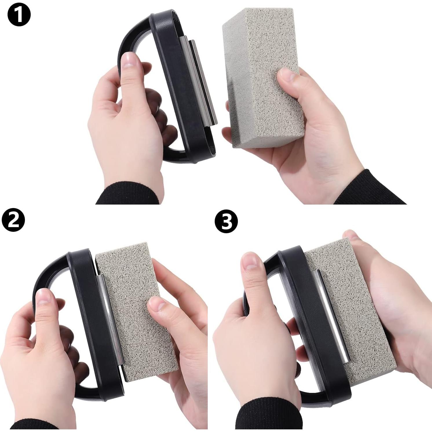 Bloque de Limpieza de Plancha MOWOT - 3 Piezas con Mango