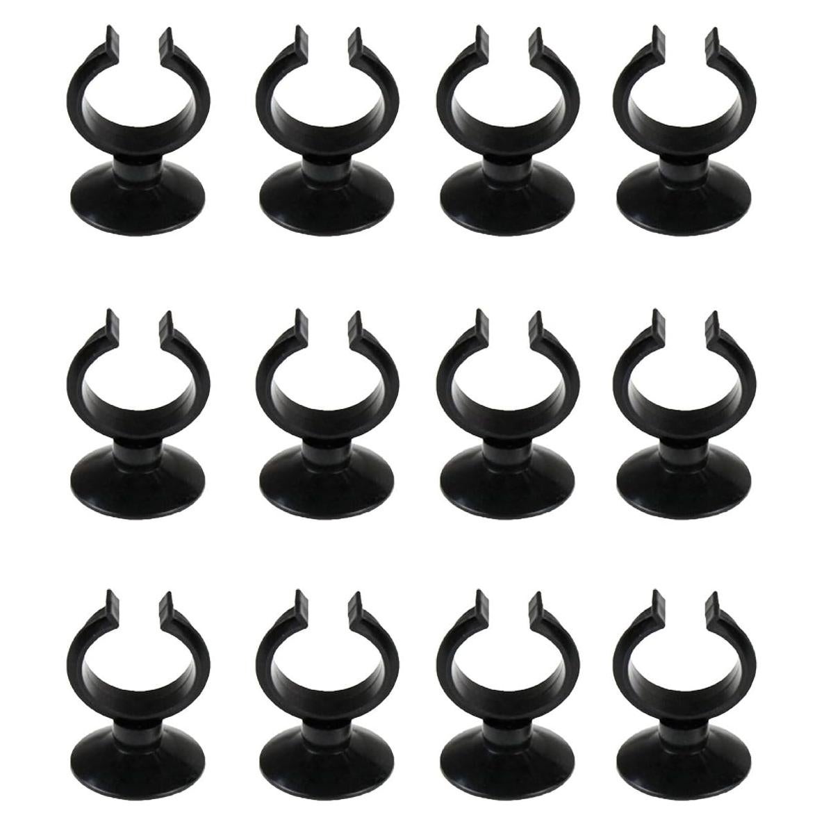 Clip de Ventosa para Acuario AQUANEAT 12 Piezas 3.18 cm Negro