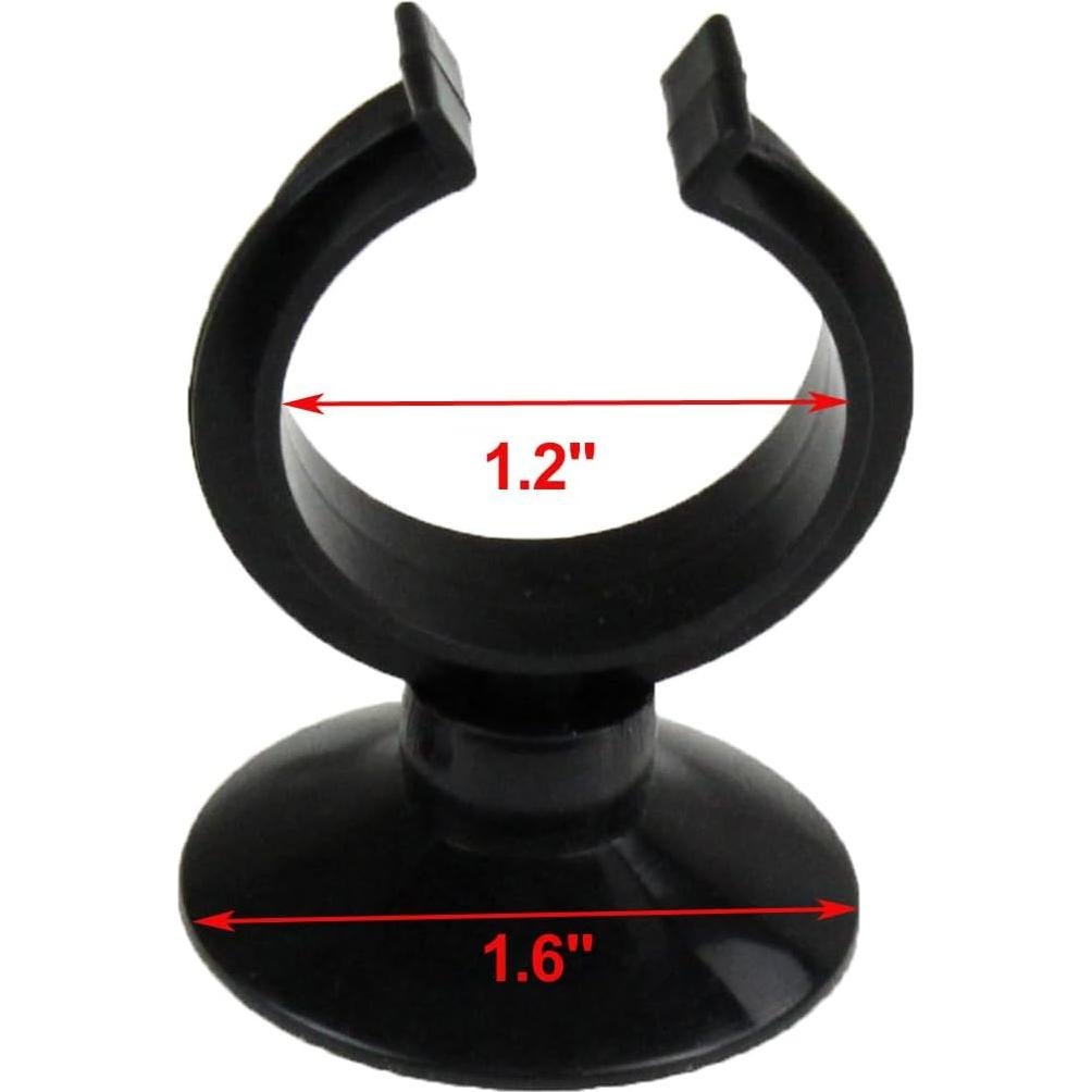 Clip de Ventosa para Acuario AQUANEAT 12 Piezas 3.18 cm Negro