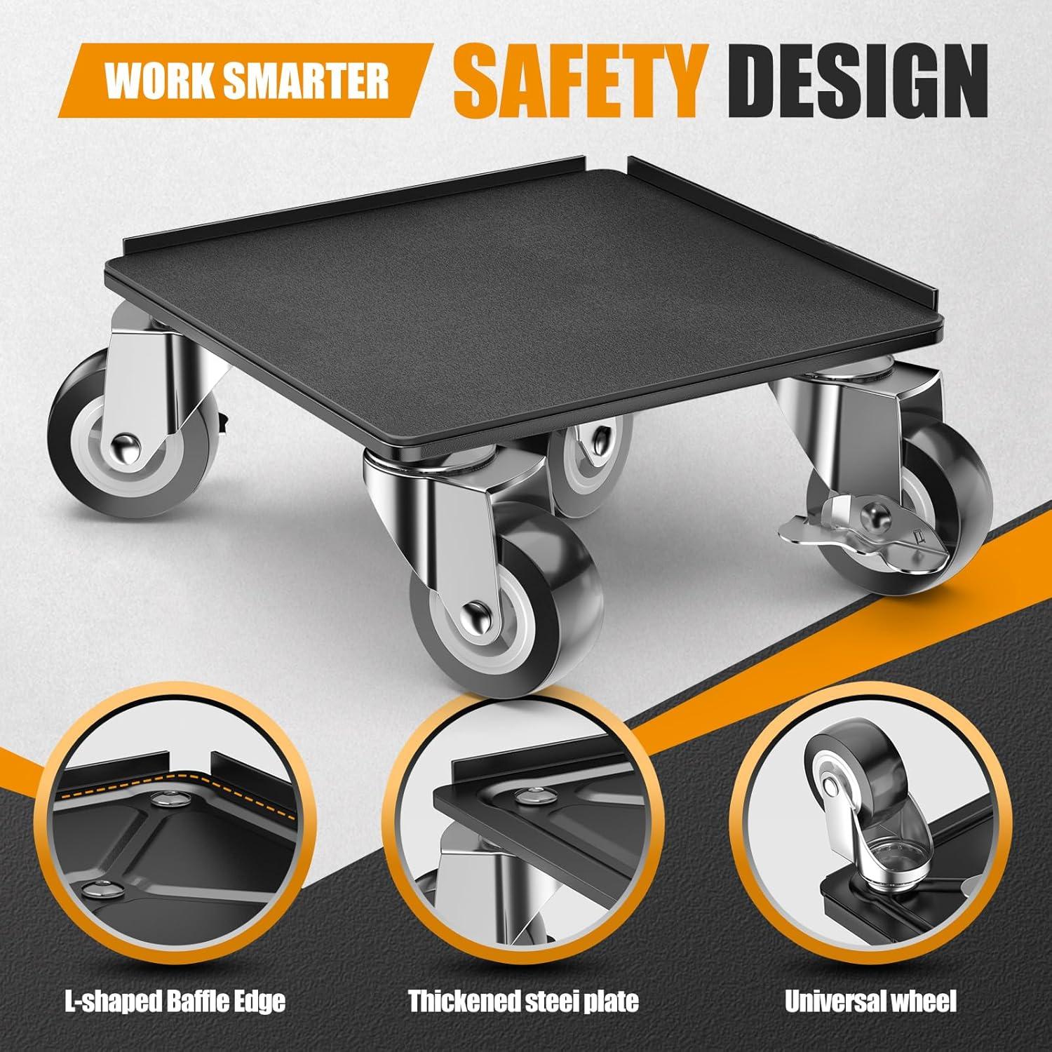 Carro de Muebles LOYAL TIGER 680kg 5 Ruedas 13.7cm Negro