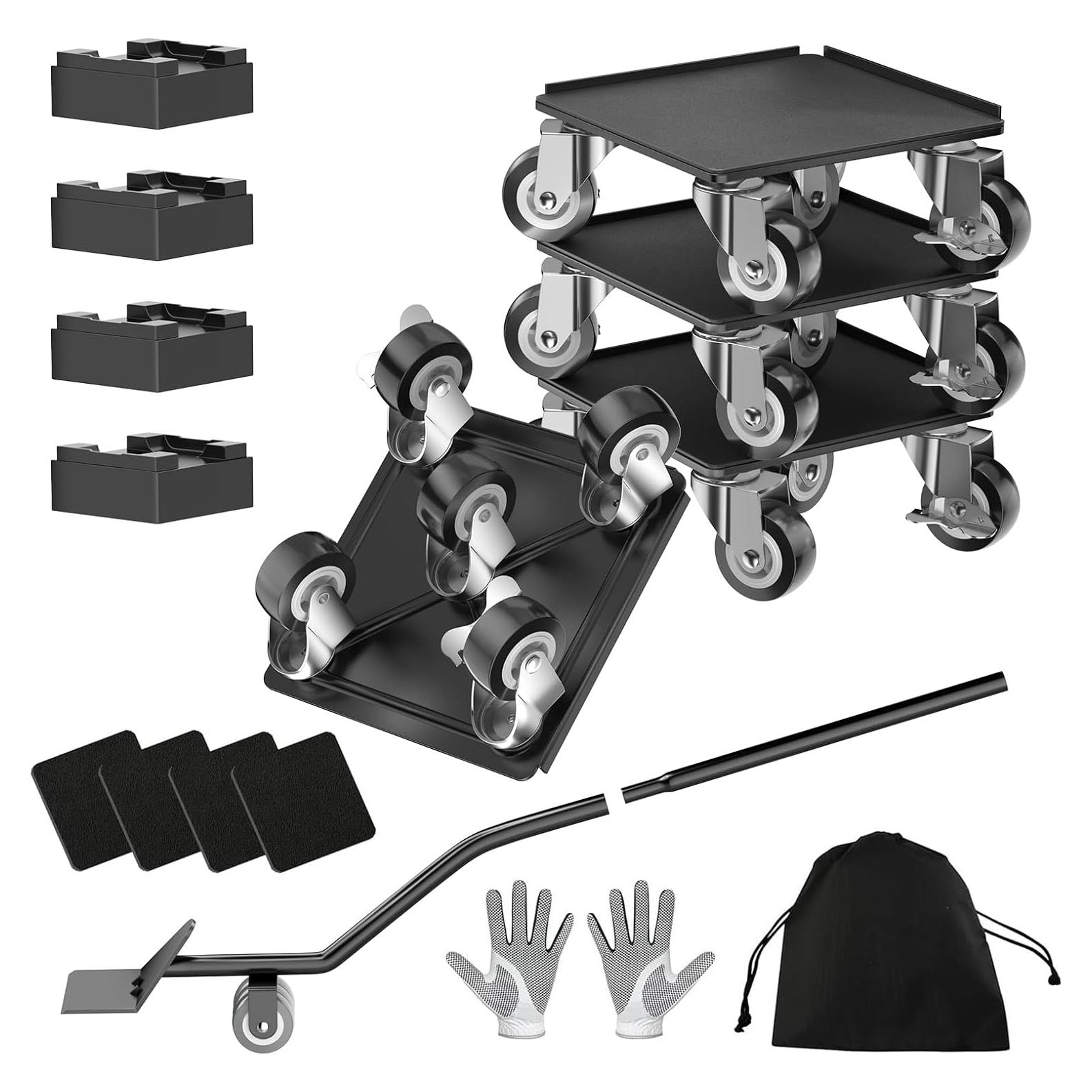 Carro de Muebles LOYAL TIGER 680kg 5 Ruedas 13.7cm Negro