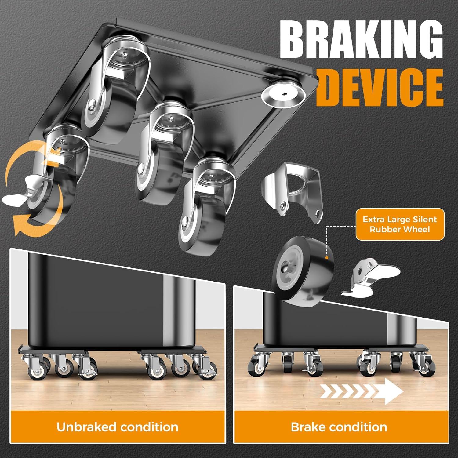 Carro de Muebles LOYAL TIGER 680kg 5 Ruedas 13.7cm Negro