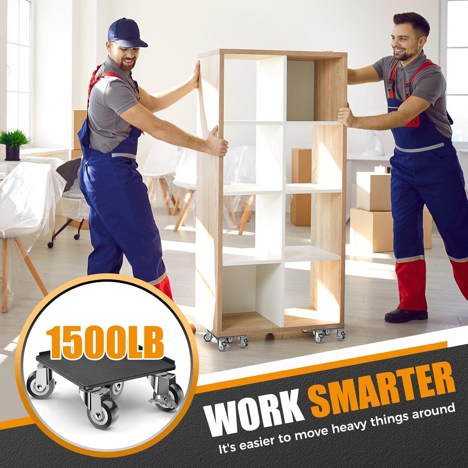 Carro de Muebles LOYAL TIGER 680kg 5 Ruedas 13.7cm Negro