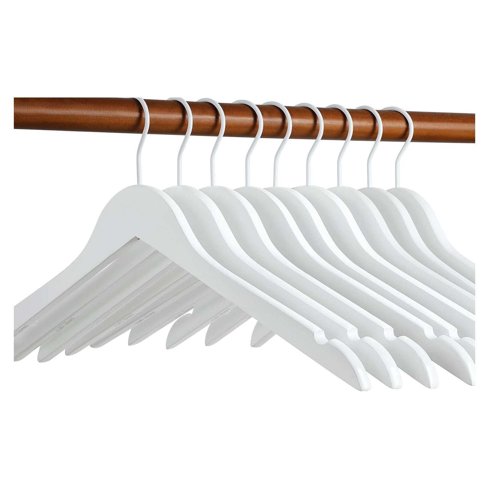 Perchas de Madera Blanca TOPIA HANGER - 10 Unidades CT06W