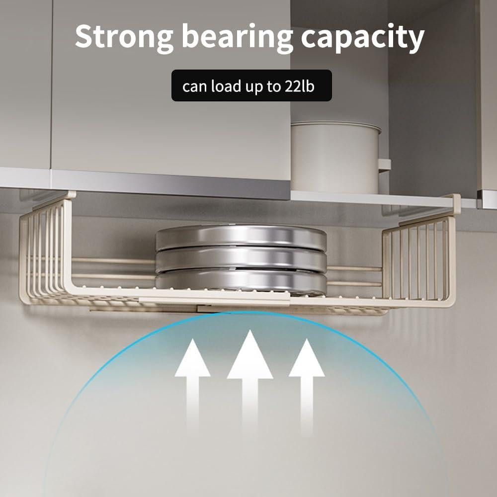 Cesta de Almacenamiento Expandible Bajo Estante Janebert Negro