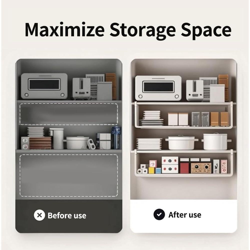 Cesta de Almacenamiento Expandible Bajo Estante Janebert Negro