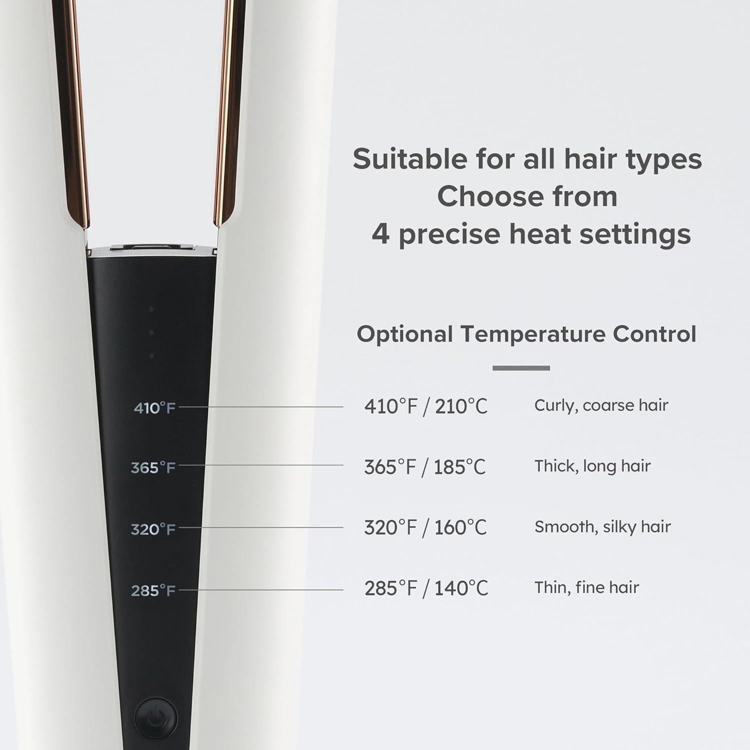 Plancha de Pelo Inalámbrica Aesty Dual Heater 40s Calentamiento