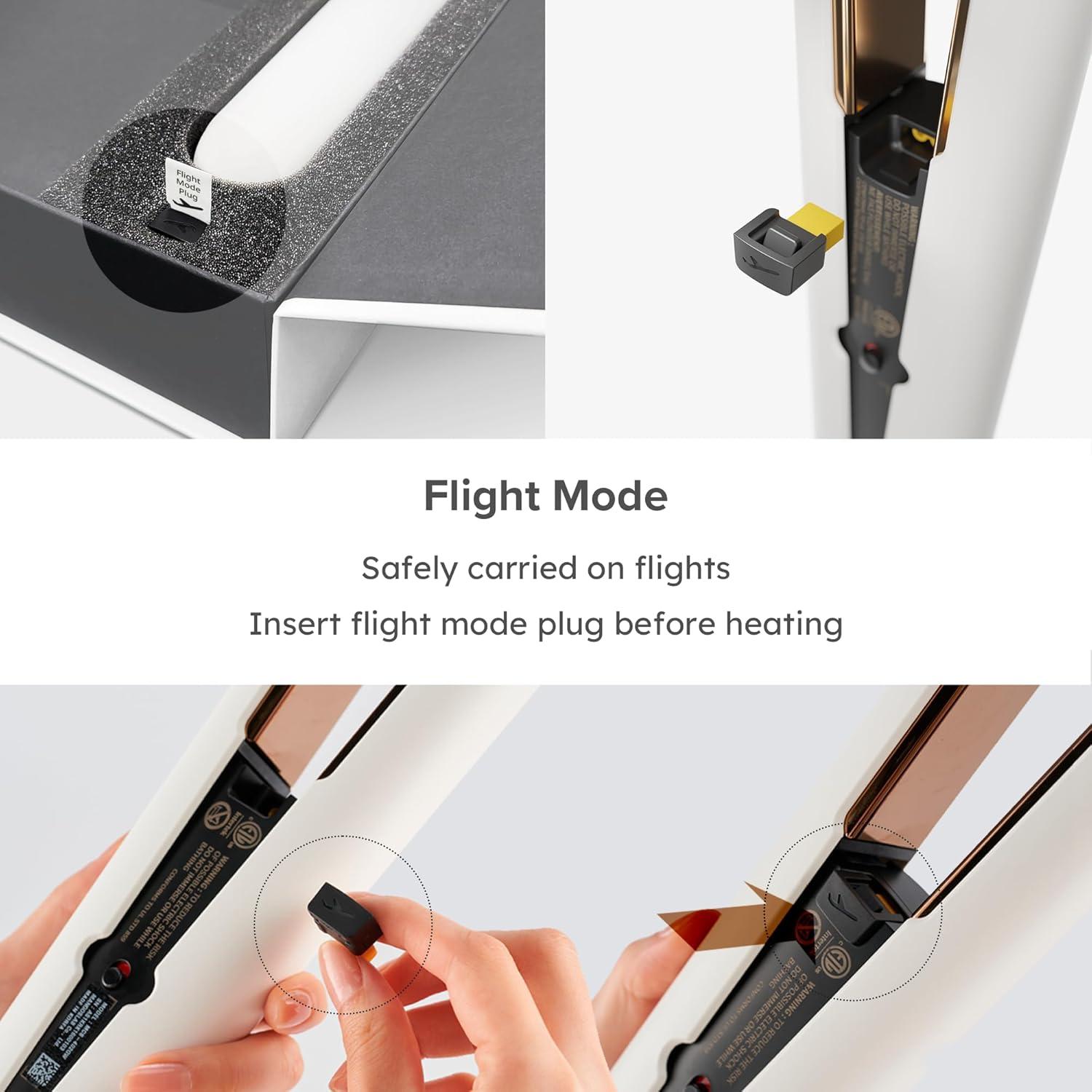 Plancha de Pelo Inalámbrica Aesty Dual Heater 40s Calentamiento