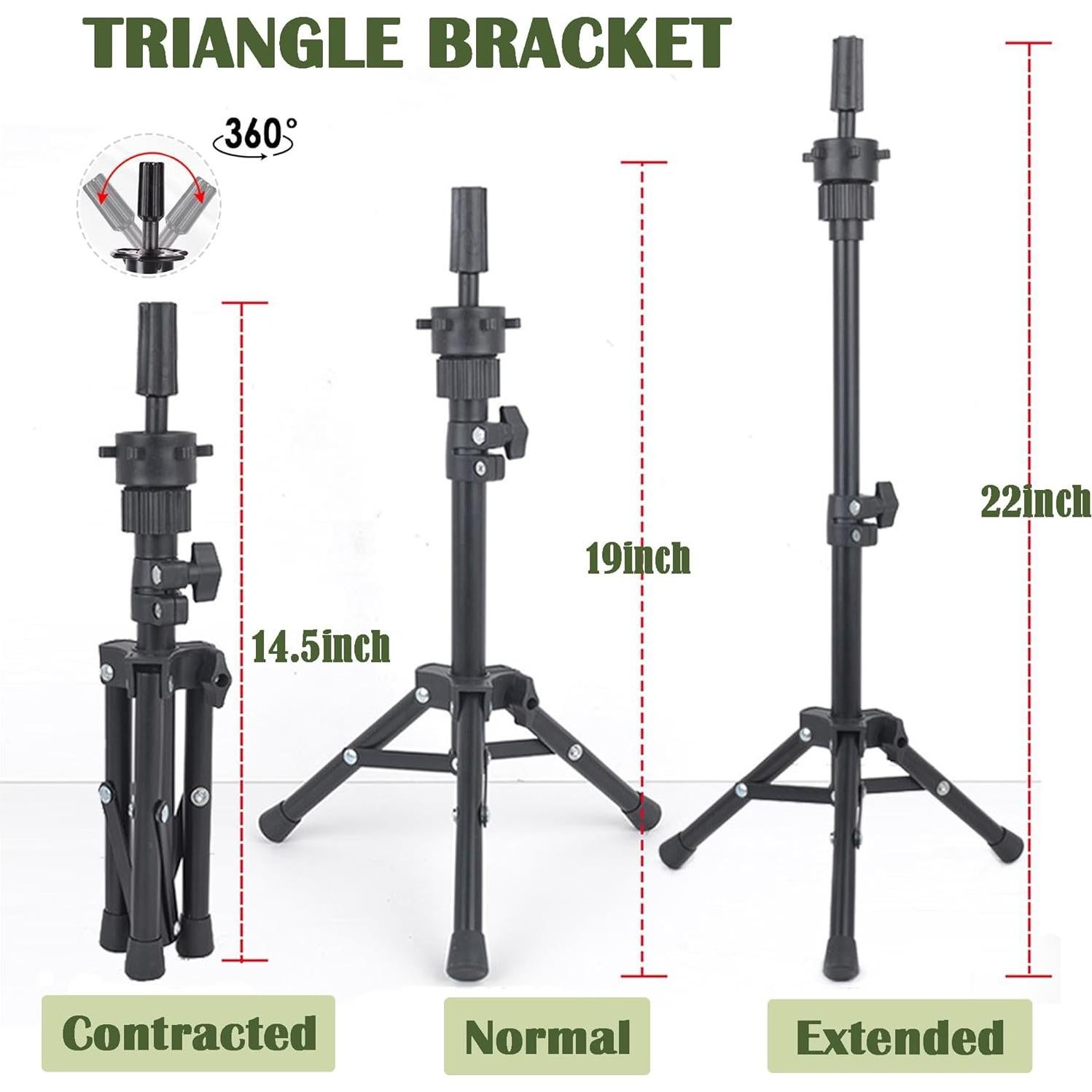 Cabeza de Maniquí de Lienzo ZKSWT 23" con Soporte y Accesorios