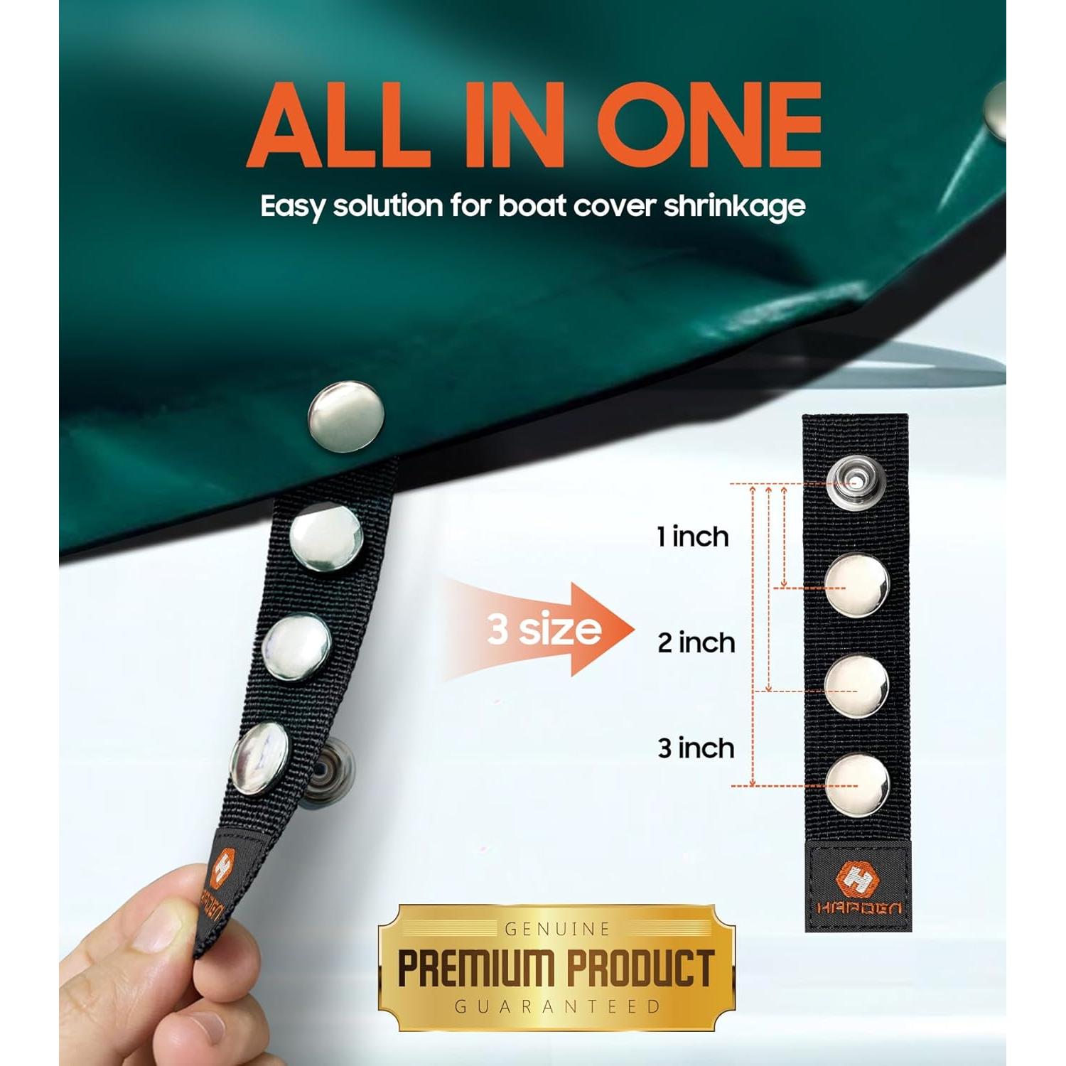 Extensores de Snap HAPDEN para Lona de Barco 10 PCS 1-3"