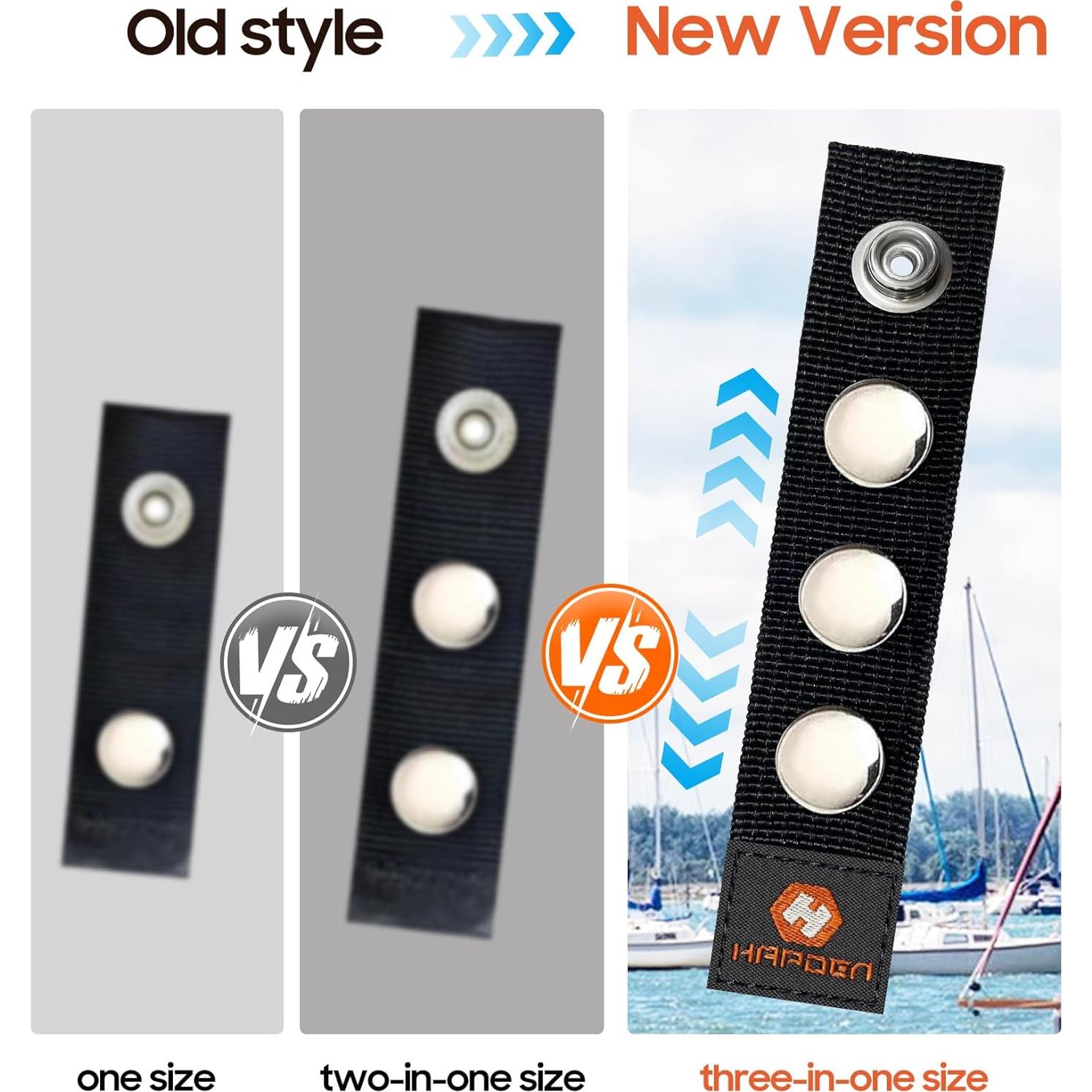 Extensores de Snap HAPDEN para Lona de Barco 10 PCS 1-3"