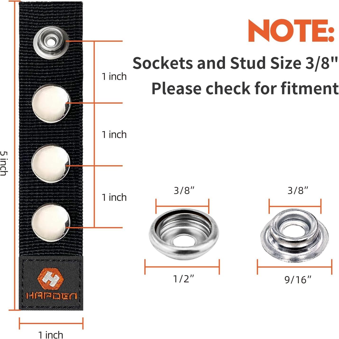 Extensores de Snap HAPDEN para Lona de Barco 10 PCS 1-3"