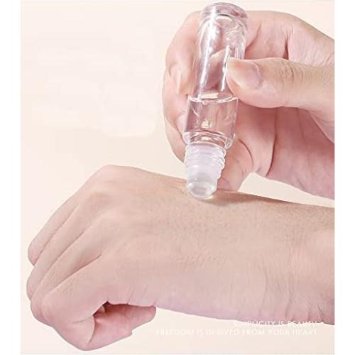 6 Botellas de Vidrio Roll On 10ml Lokusel con Tapa Rosa Dorada