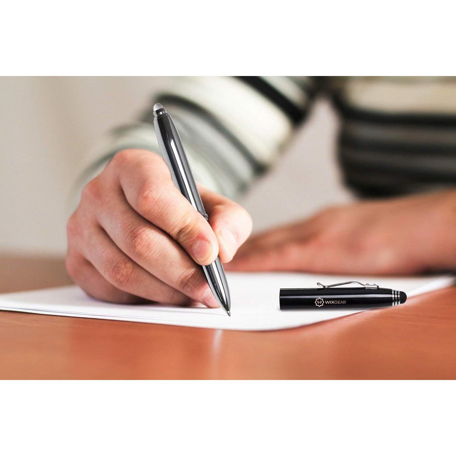 Bolígrafo Tri-Función WixGear Negro - Estilógrafo y Linterna LED